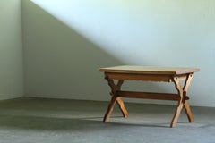 Vintage Small Solid Oak Writing Desk/kitchen Table, Denmark, 1960s