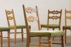 Sillas de comedor danesas modernas de roble estilo Brualista vintage de los años 60 de Henning Kjærnulf