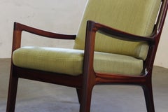 Chaise longue à dossier haut en acajou vintage par Ole Wanscher pour Cado, années 1960