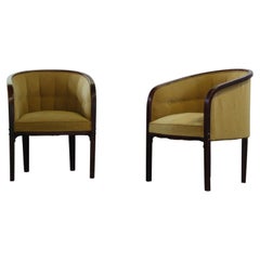 Vintage 1910s Josef Hoffmann Easy Lounge Chairs, Style of Gatsby