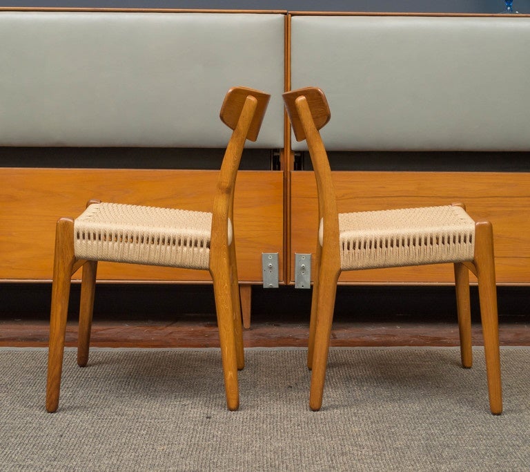 Danish Set of Eight Hans J Wegner CH 23 Chairs