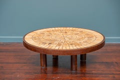 Roger Capron Round Ceramic Coffee Table, France