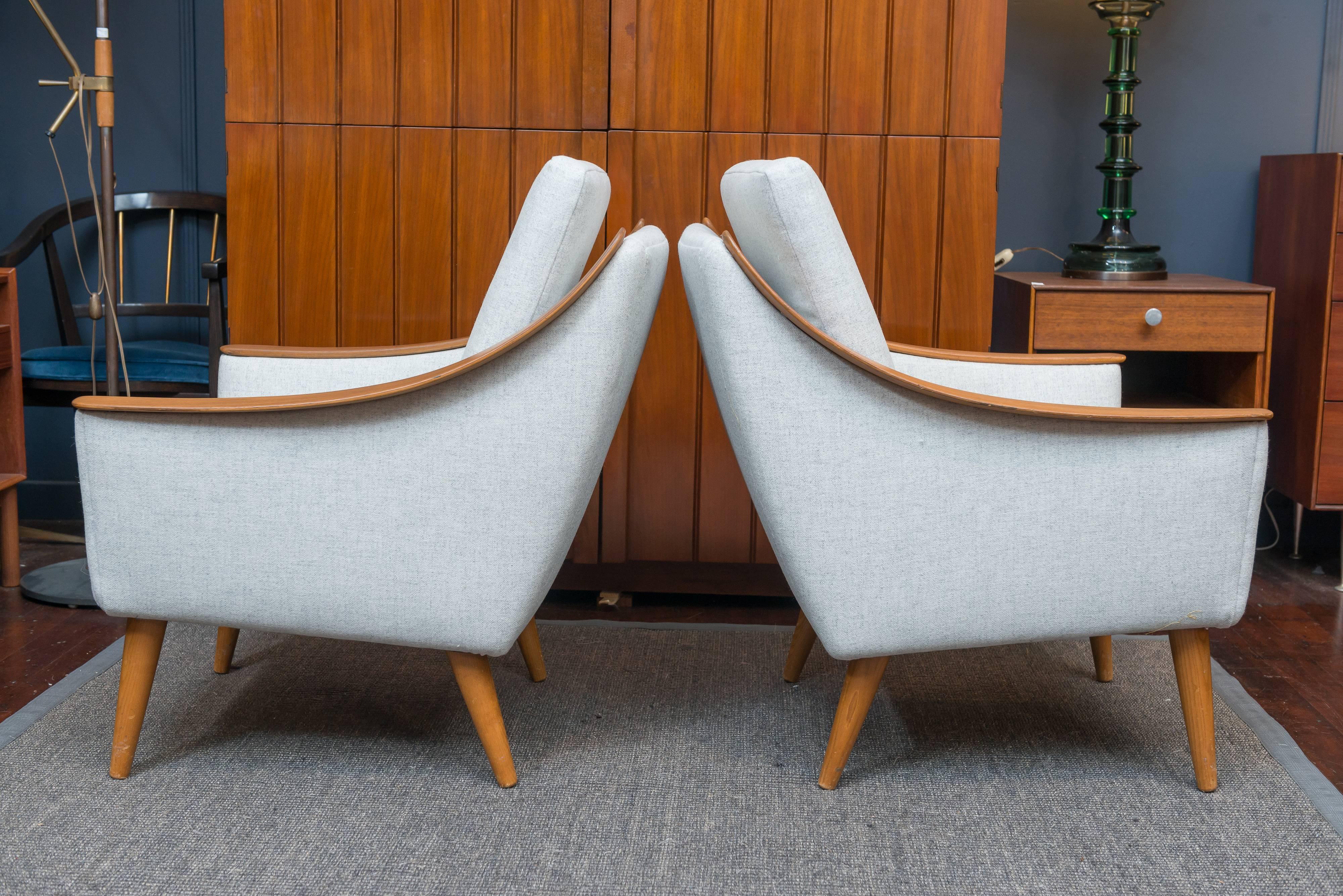 Danish Modern Lounge Chairs In Excellent Condition In San Francisco, CA