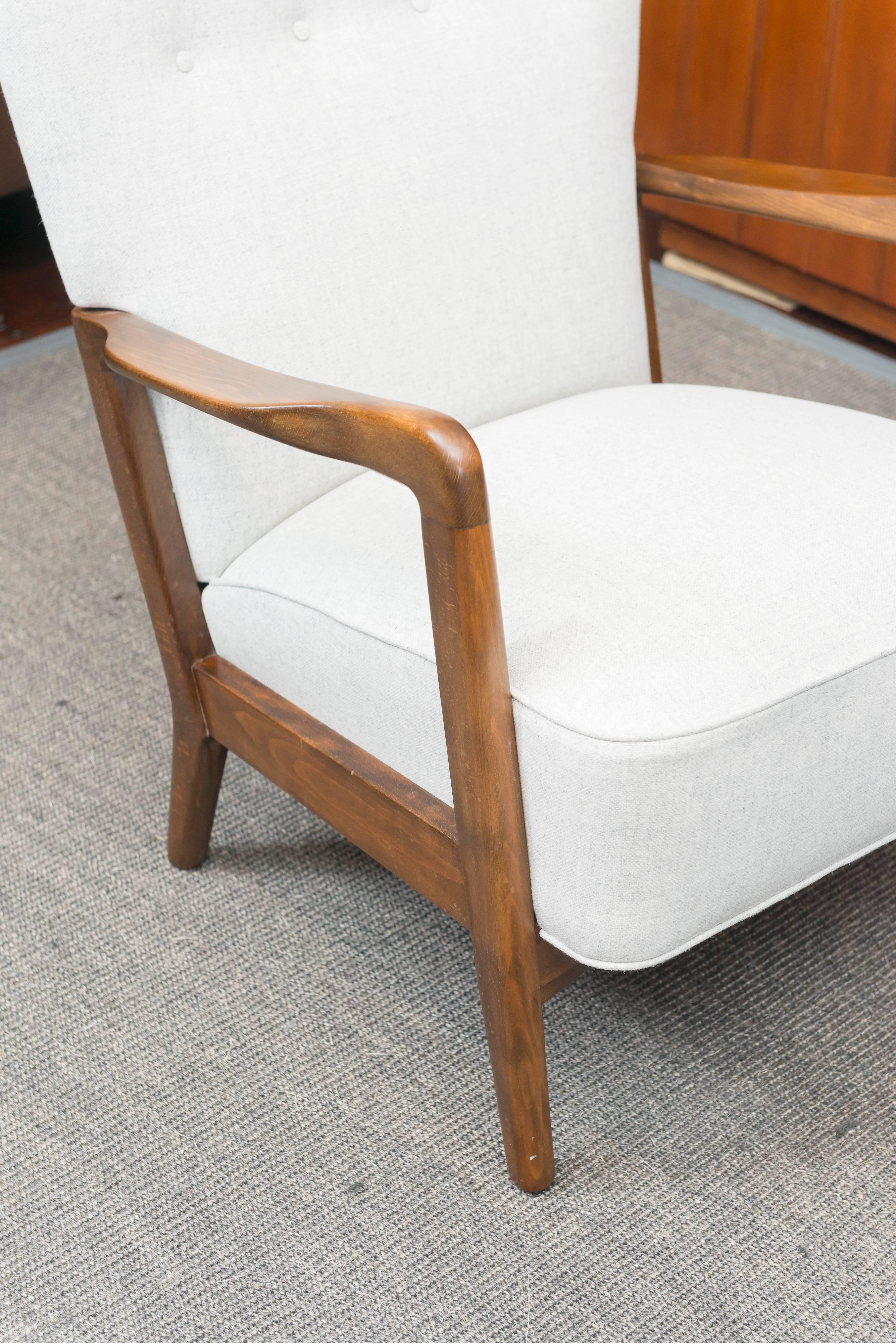 Mid-20th Century Danish Wing Chair by Soren Hansen for Fritz Hansen