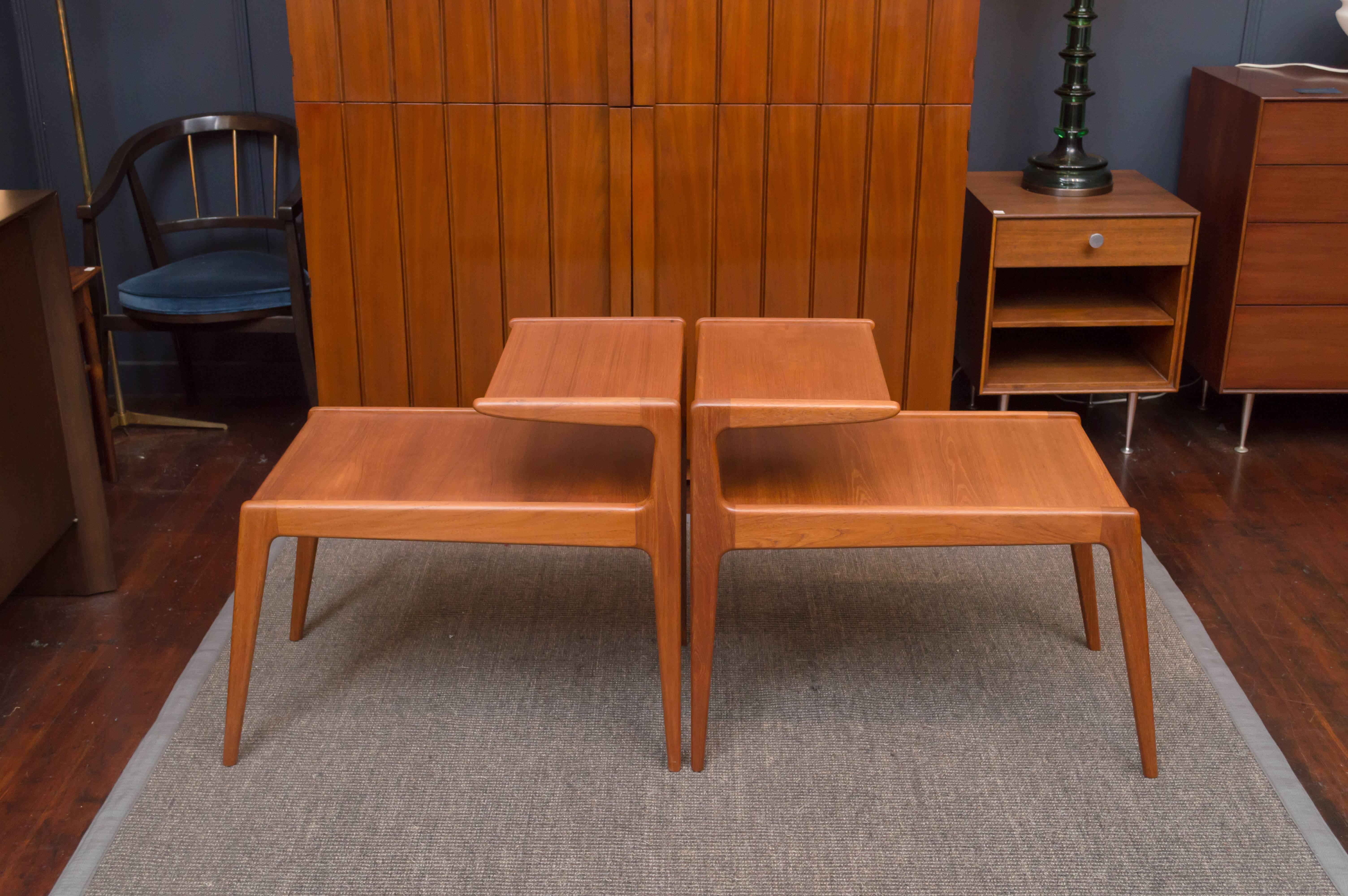 Danish Modern Teak Side Tables In Excellent Condition In San Francisco, CA