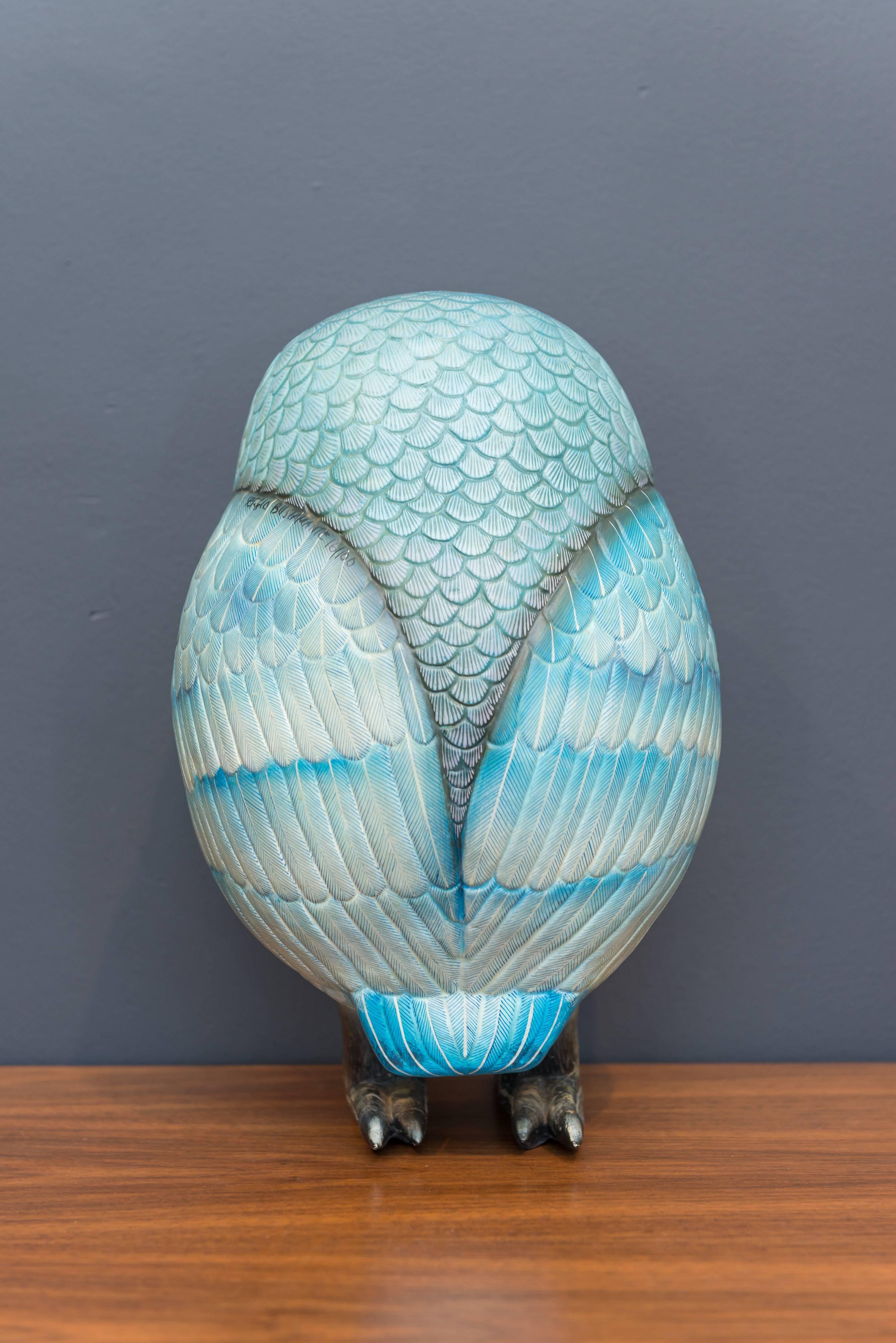 Sergio Bustamante Keramik Eule aus Keramik im Angebot 2