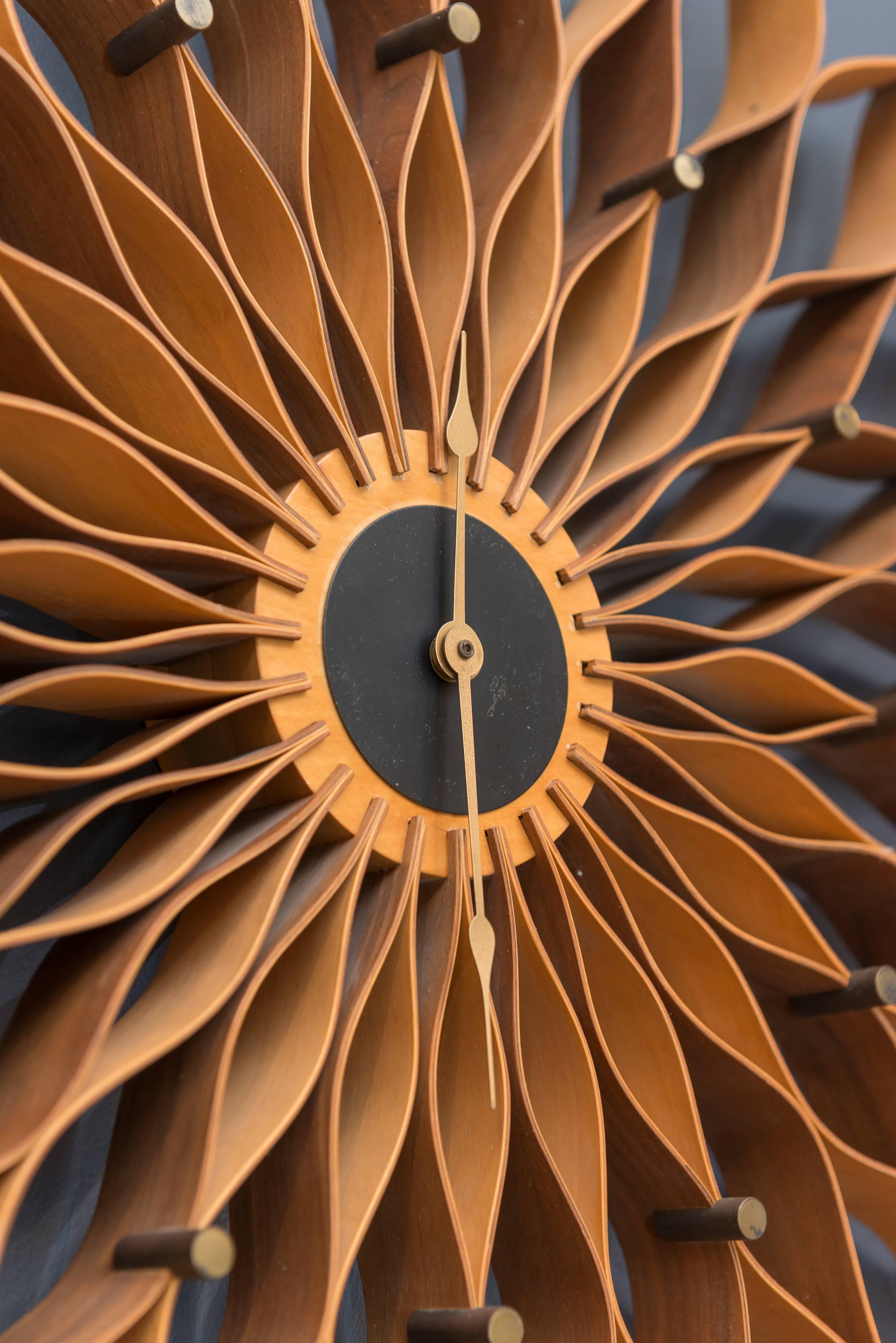 Mid-Century Modern George Nelson Sunflower Clock