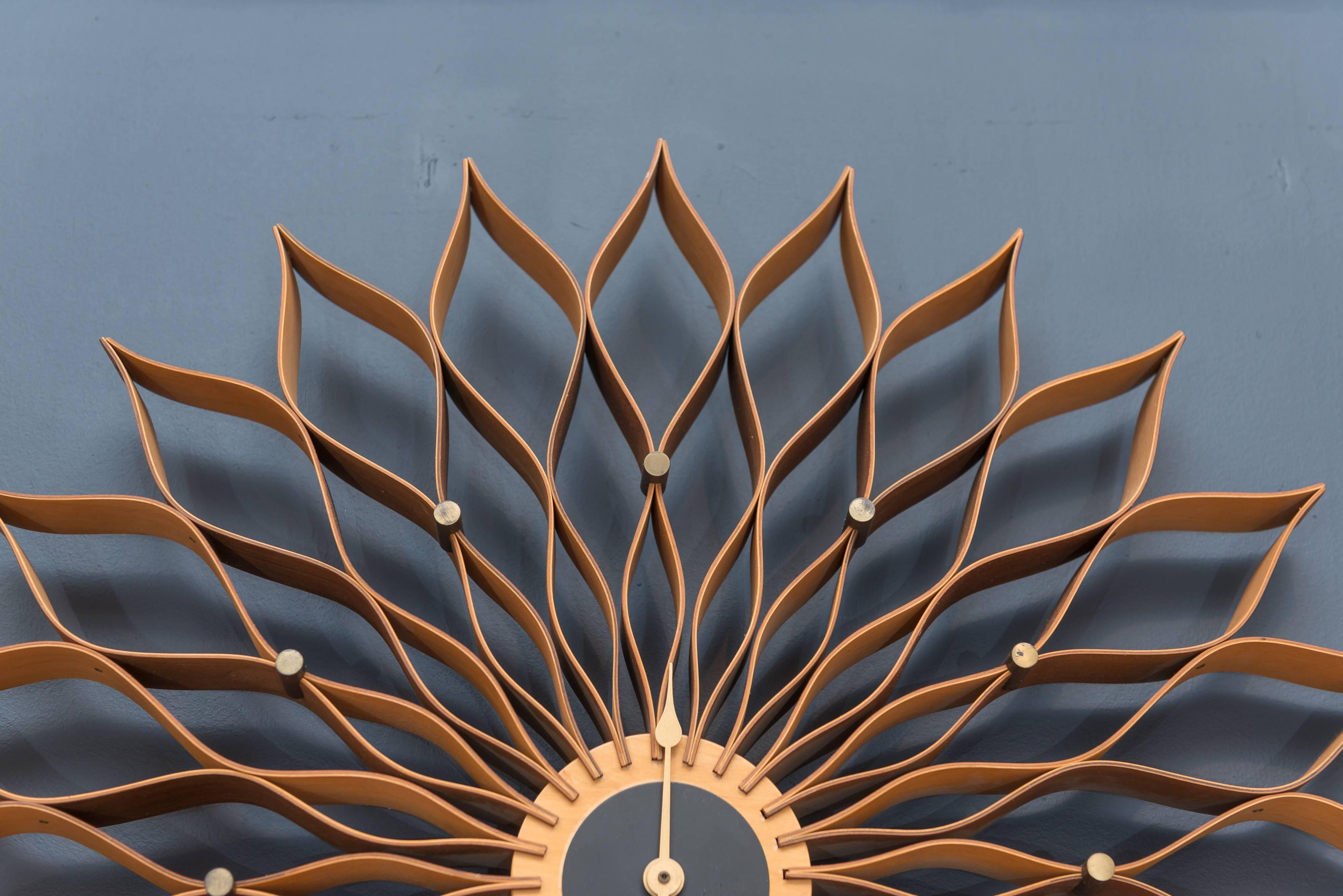 Mid-20th Century George Nelson Sunflower Clock
