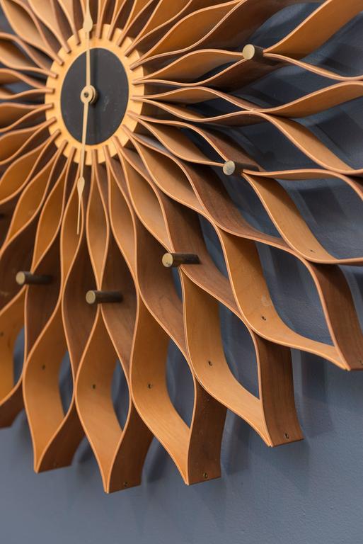 Nelson Sunflower Clock at 1stDibs