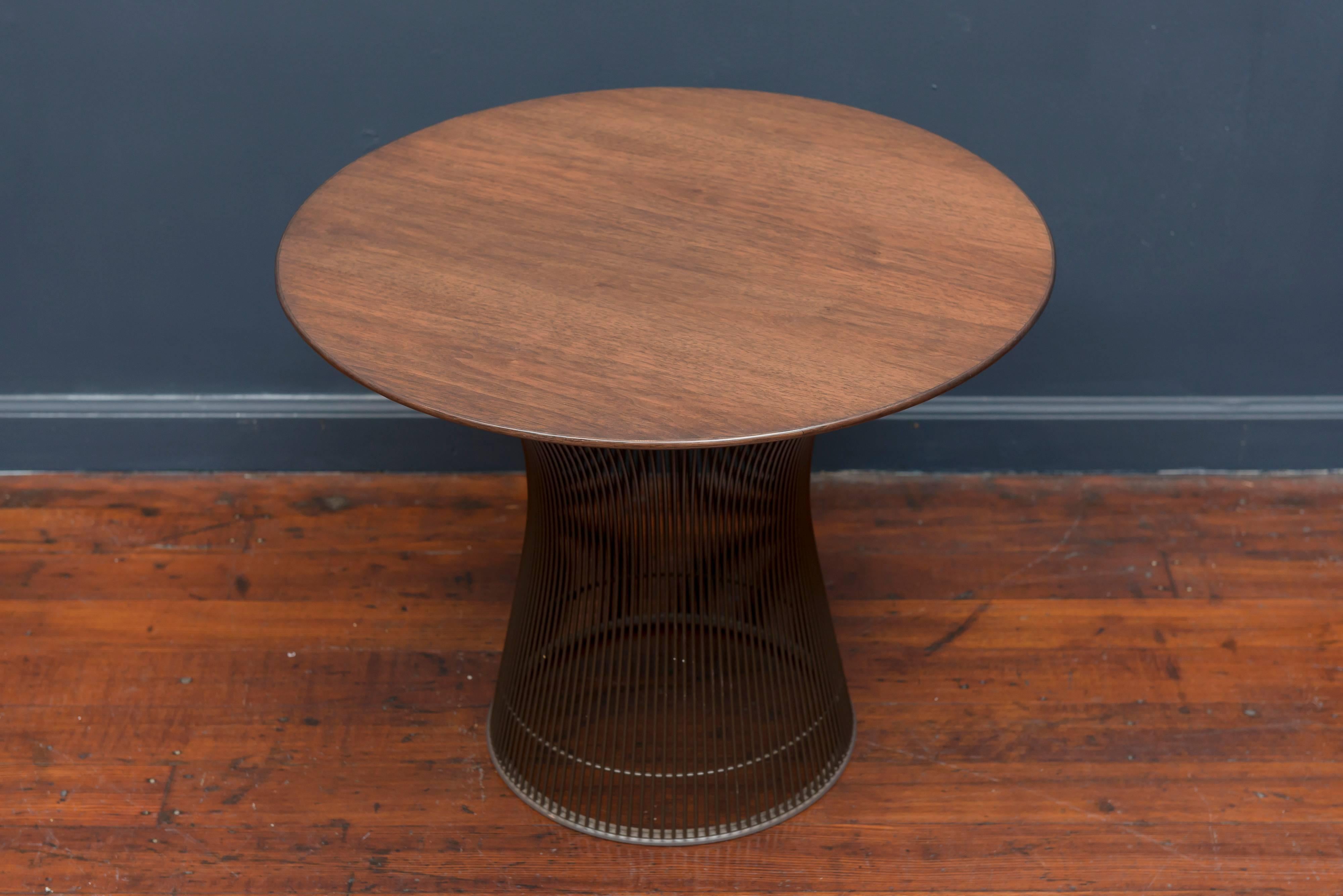 Mid-Century Modern Platner Walnut Side Table for Knoll