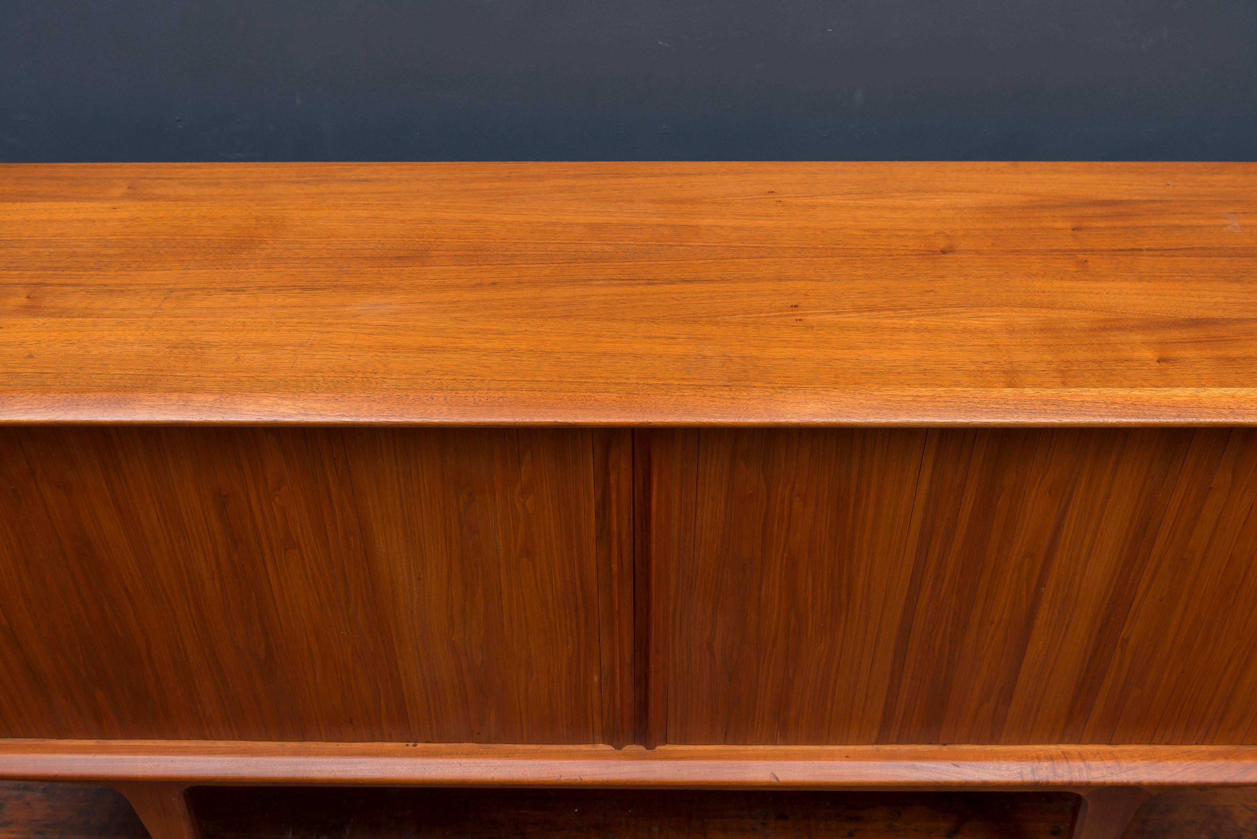 Danish Modern Walnut Small Credenza In Excellent Condition In San Francisco, CA