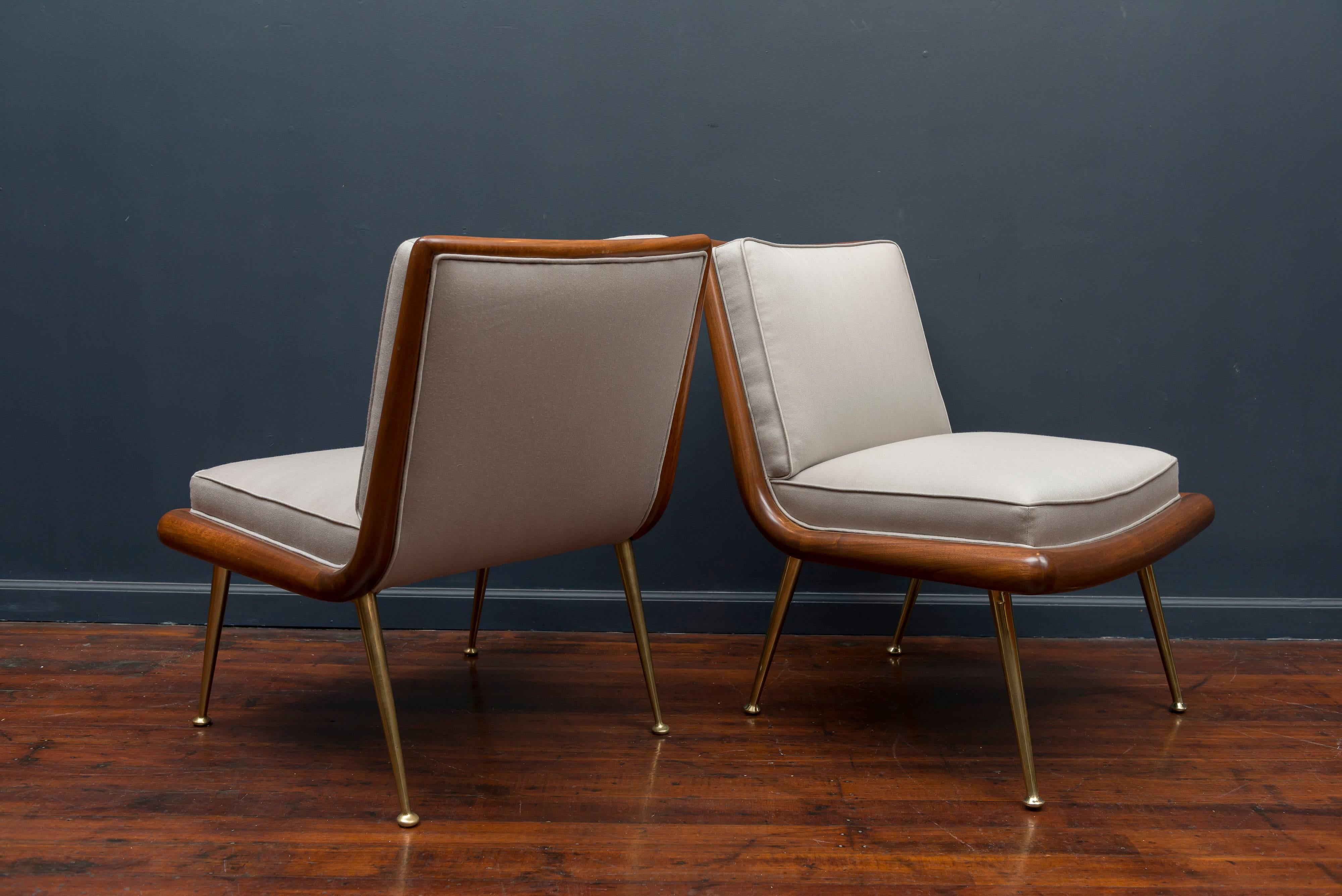 Mid-20th Century T.H. Robsjohn-Gibbings Lounge Chairs For Sale