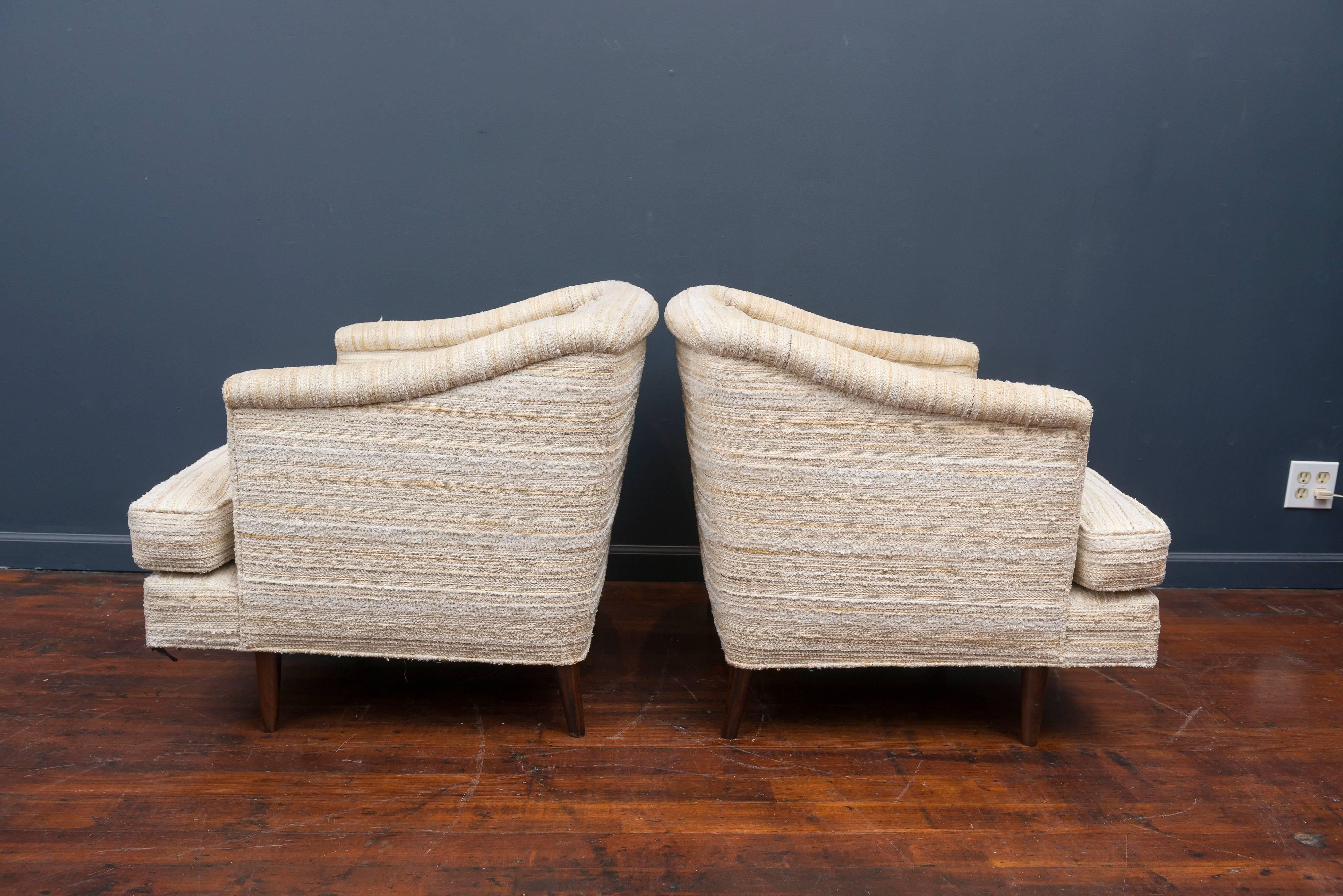 American Edward Wormley Lounge Chairs for Dunbar