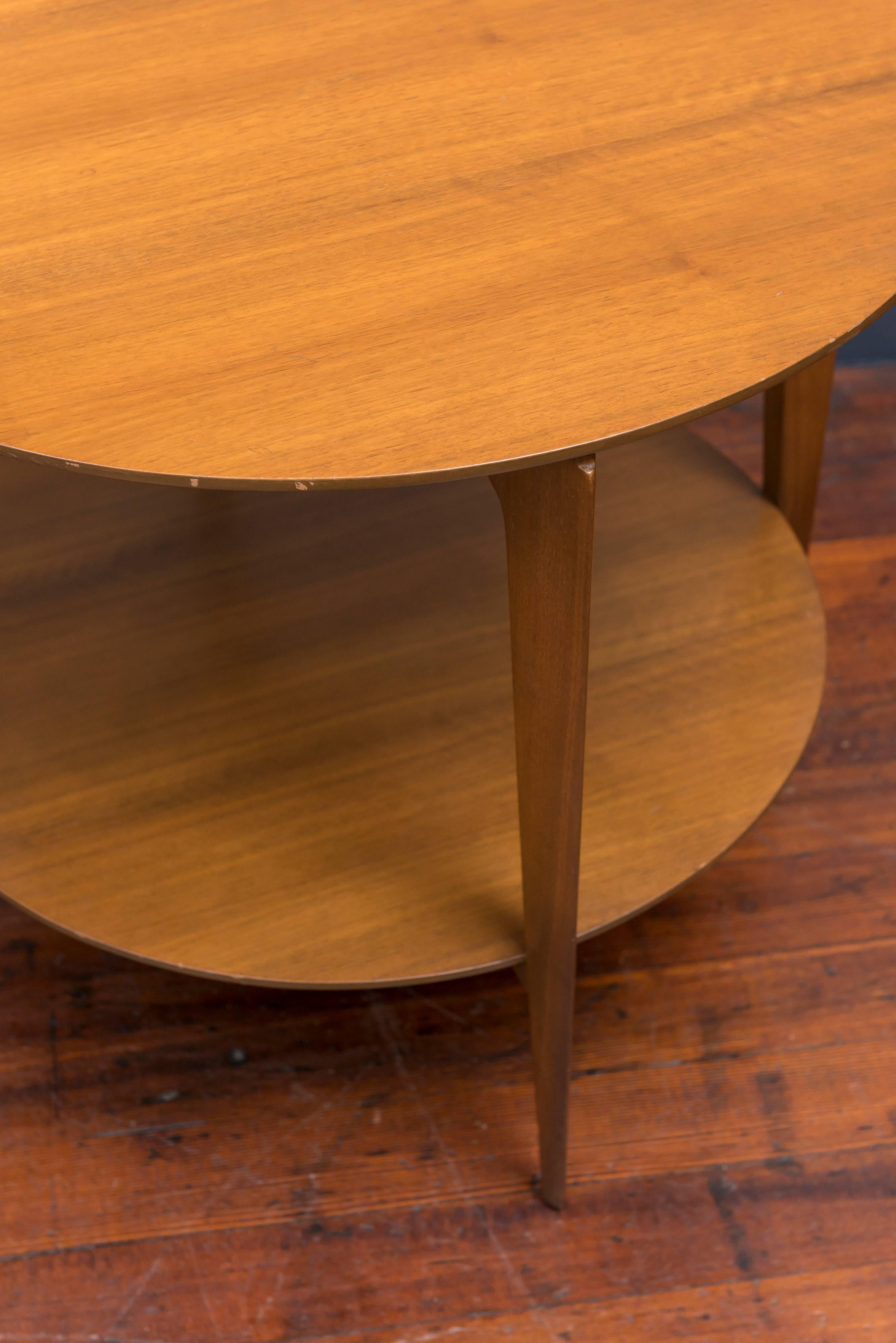 Walnut Gio Ponti Side Table for Singer & Sons