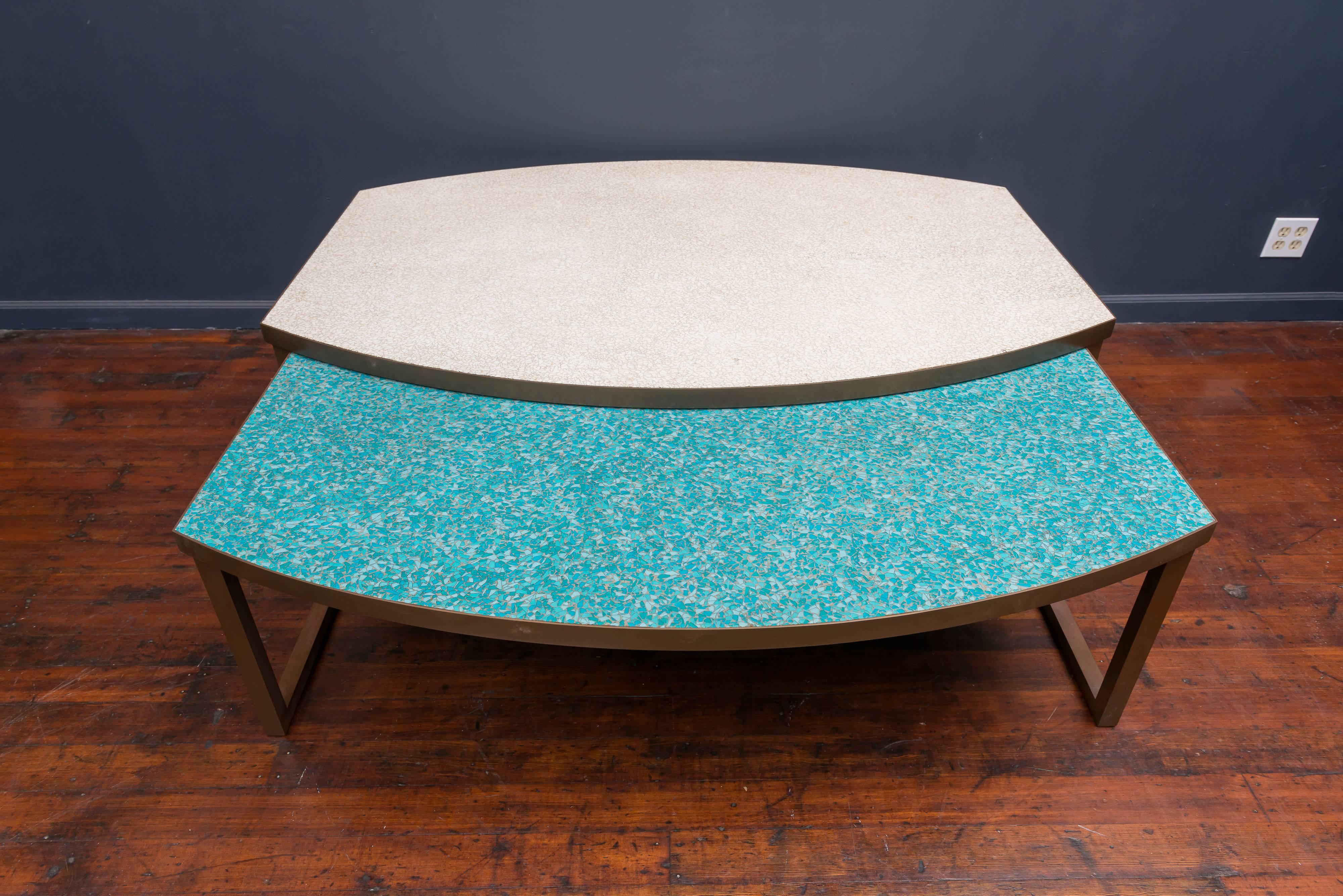 Mosaic Glass Coffee Tables In Excellent Condition In San Francisco, CA