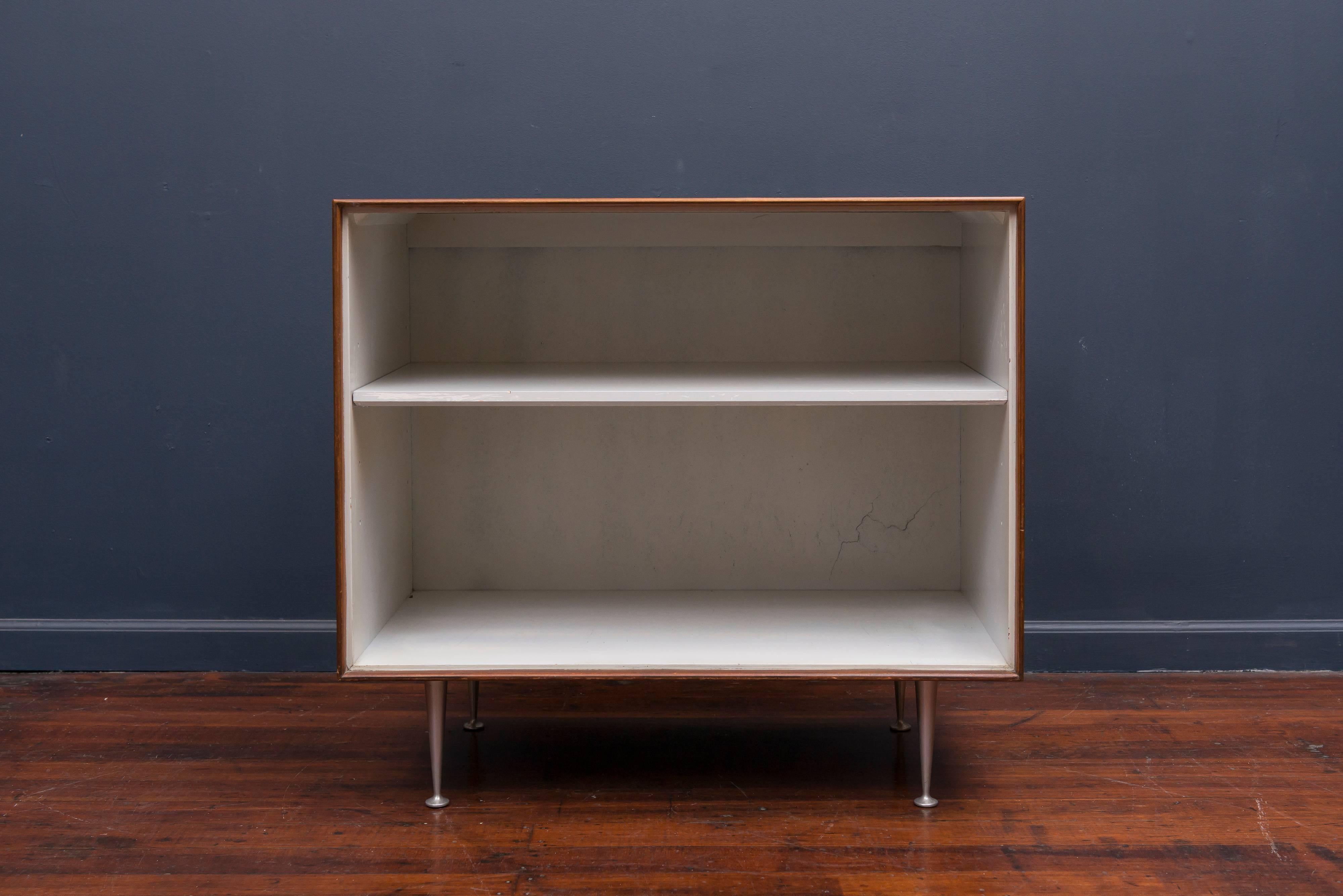 George Nelson thin edge bookshelf for Herman Miller. Rare model bookshelf from this series in very good original condition with expected age appropriate wear.
