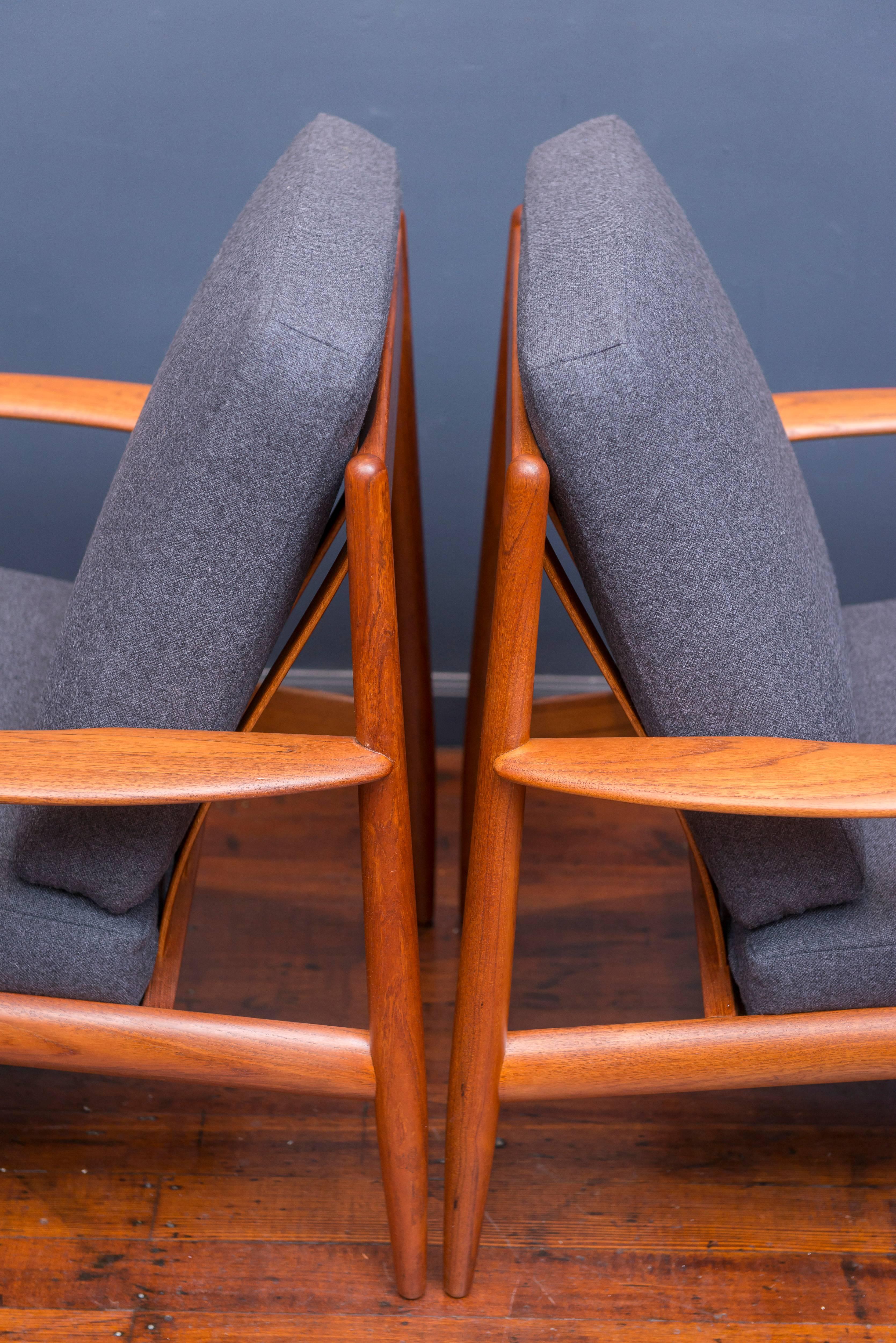 Scandinavian Modern Danish Lounge Chairs by Greta Jalk