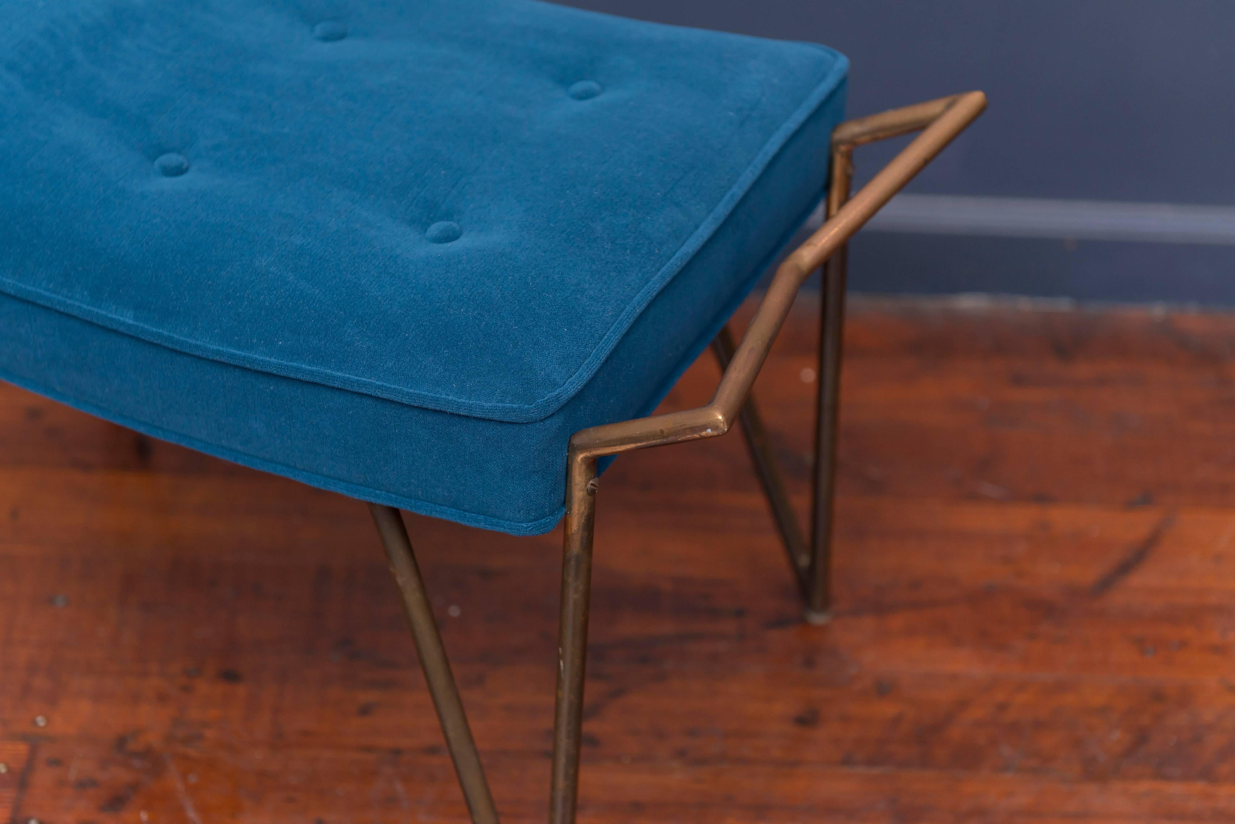 Mid-Century Modern Mid-Century Brass Bench, Italy