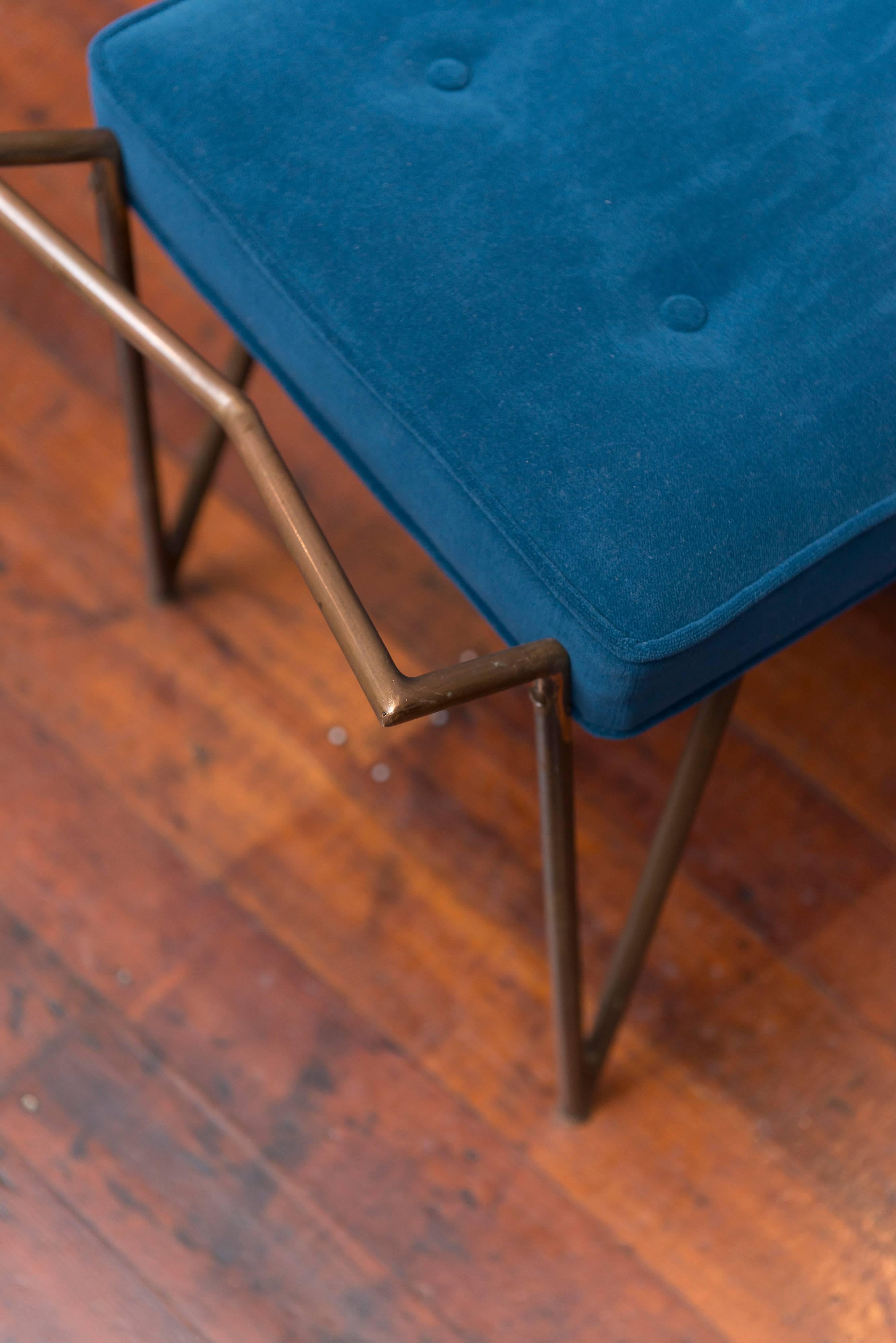 Mid-Century Brass Bench, Italy In Excellent Condition In San Francisco, CA