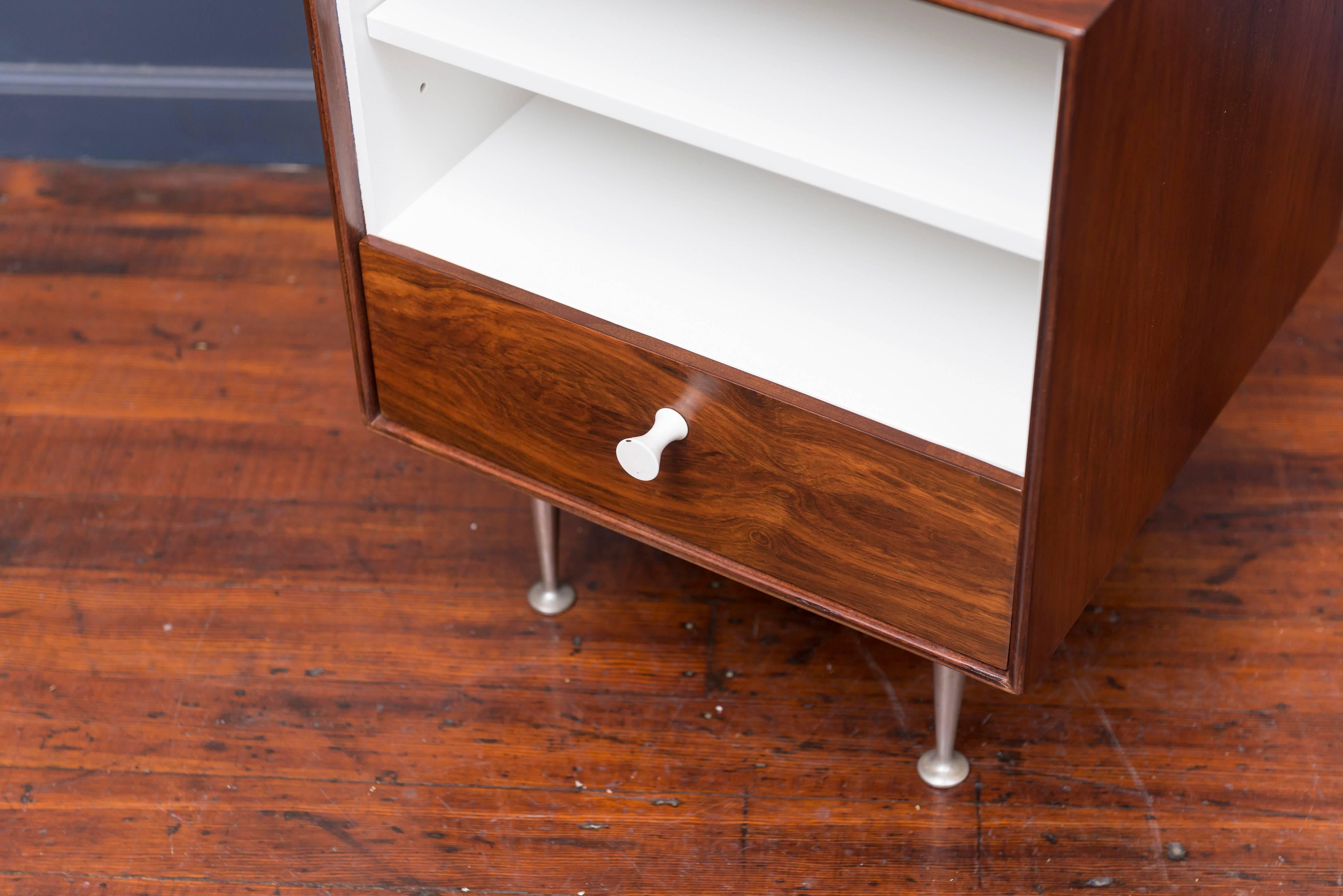 Mid-Century Modern George Nelson Thin Edge Rosewood Nightstand For Sale