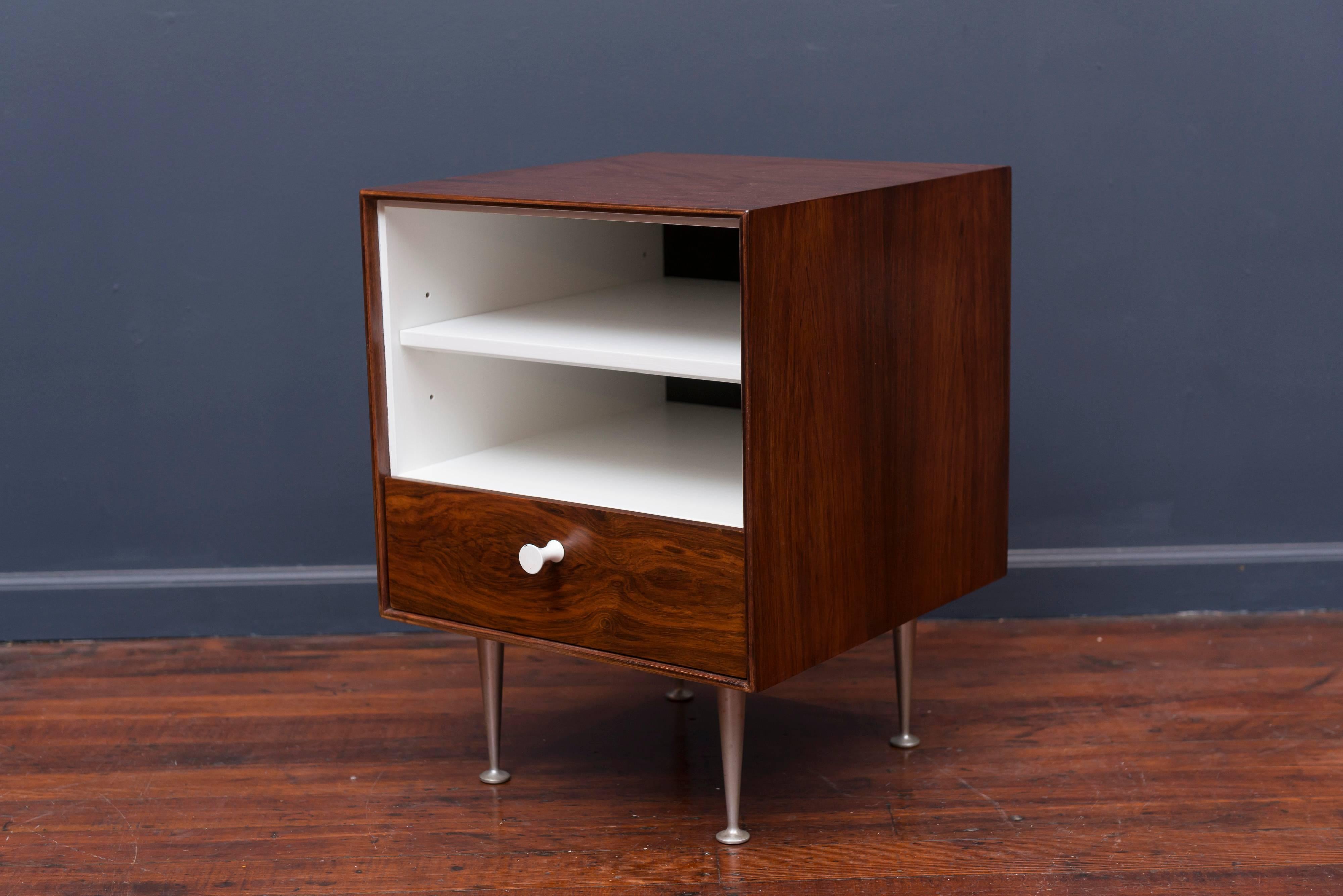 George Nelson Thin Edge Rosewood Nightstand In Excellent Condition For Sale In San Francisco, CA