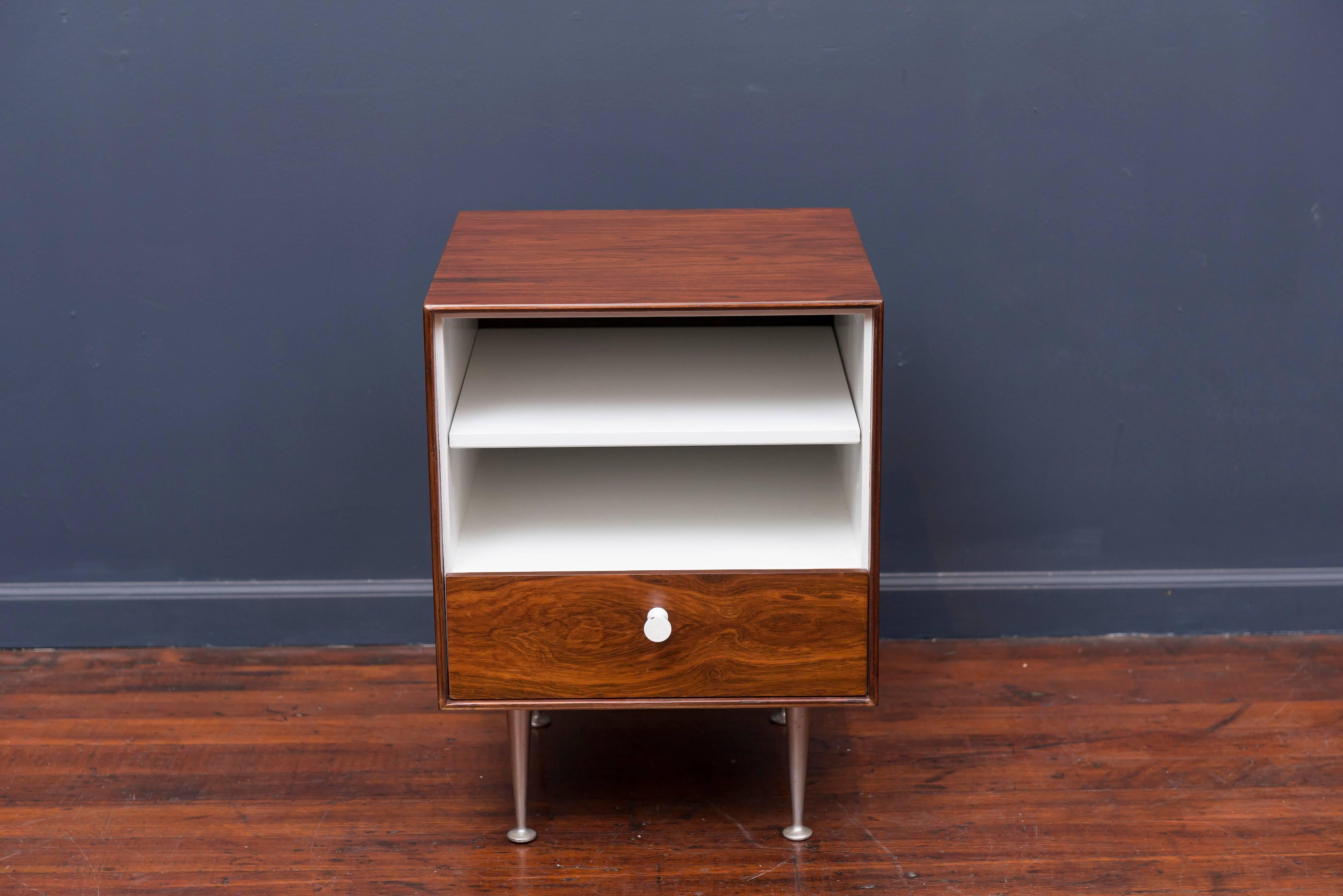 Mid-20th Century George Nelson Thin Edge Rosewood Nightstand For Sale