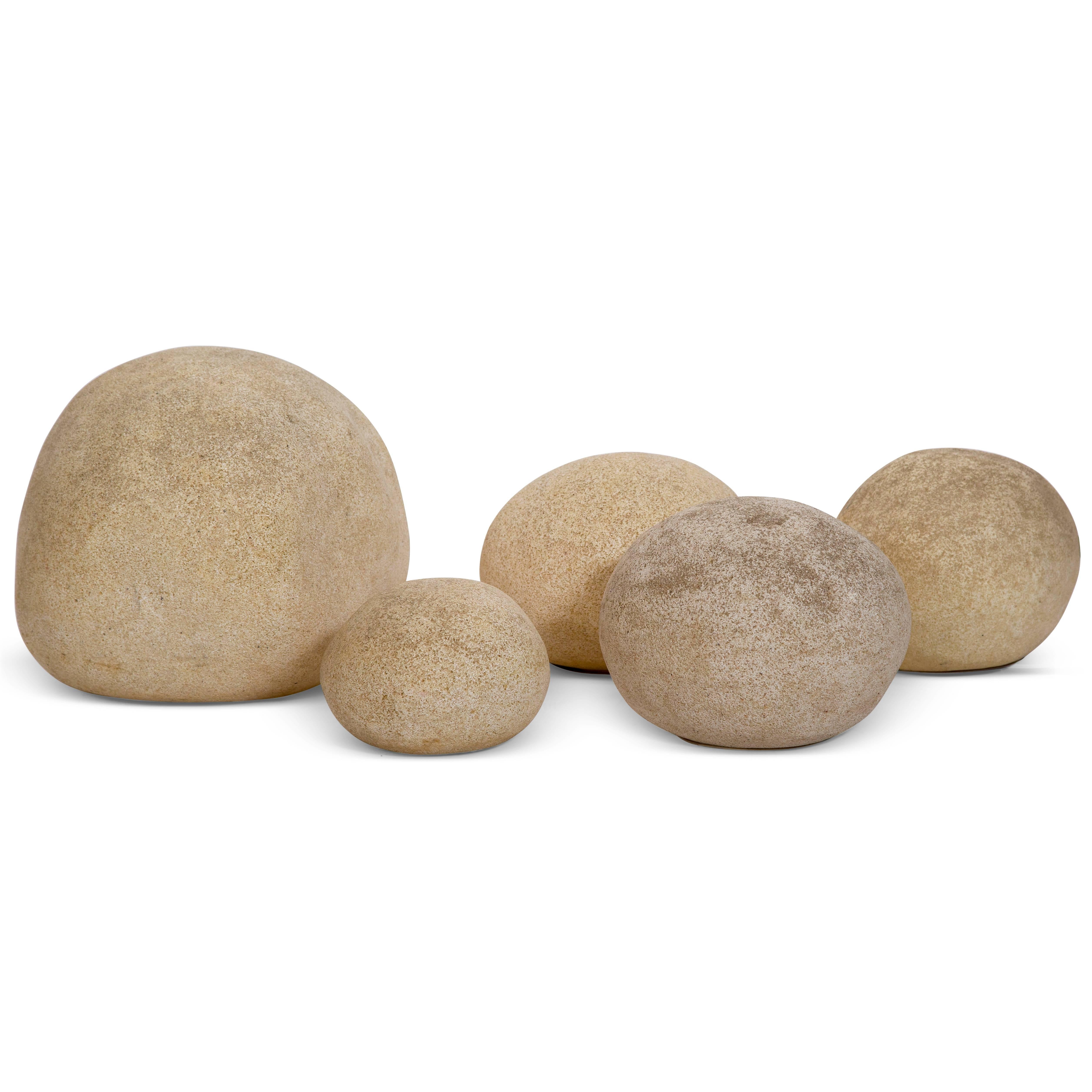 Set of five hand-cast fiberglass rocks that illuminate.
Measures: S-9