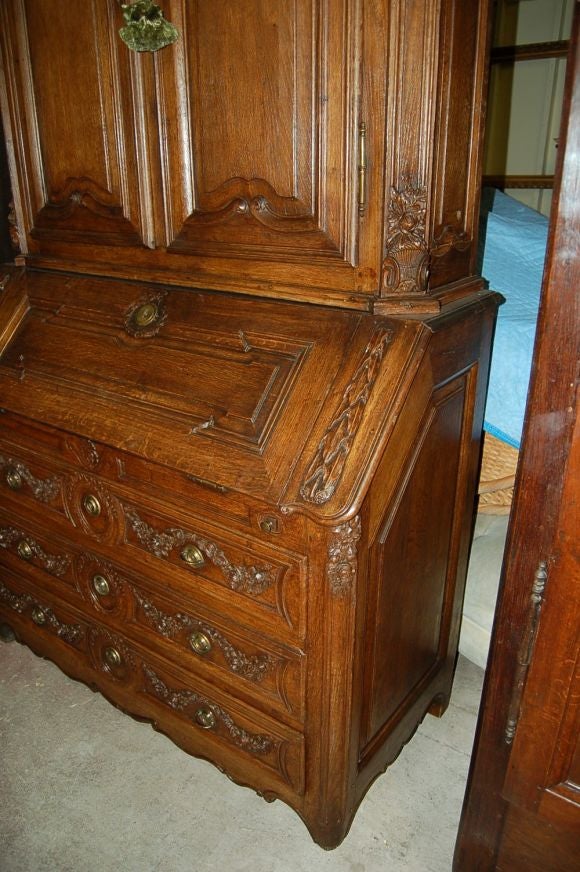 CLOSING SALE Rare Early 18th Century French Oak Bibliotheque Desk from Normandy For Sale 1