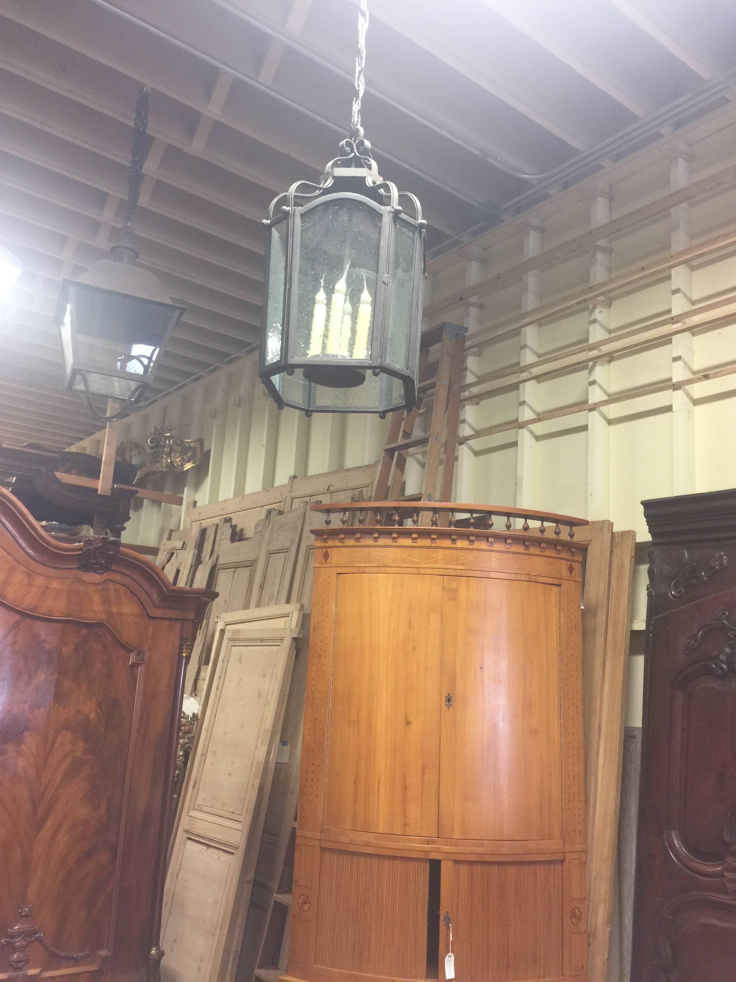 Reproduction Chandelier, four light lantern. Measures: 15''W x 29'' H.
UL approved.
