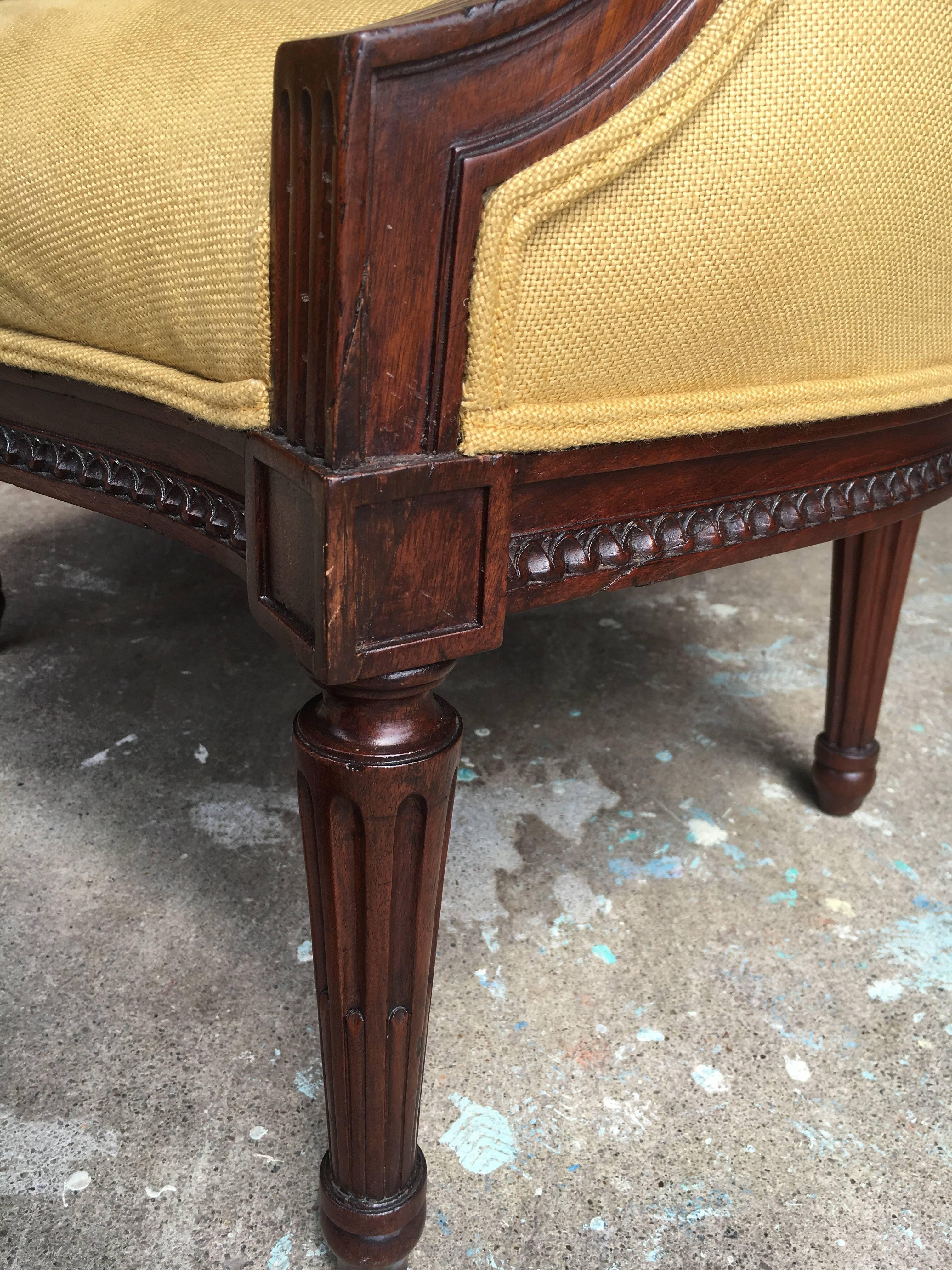 Early 19th Century French Walnut Bergere Chairs In Excellent Condition In San Francisco, CA