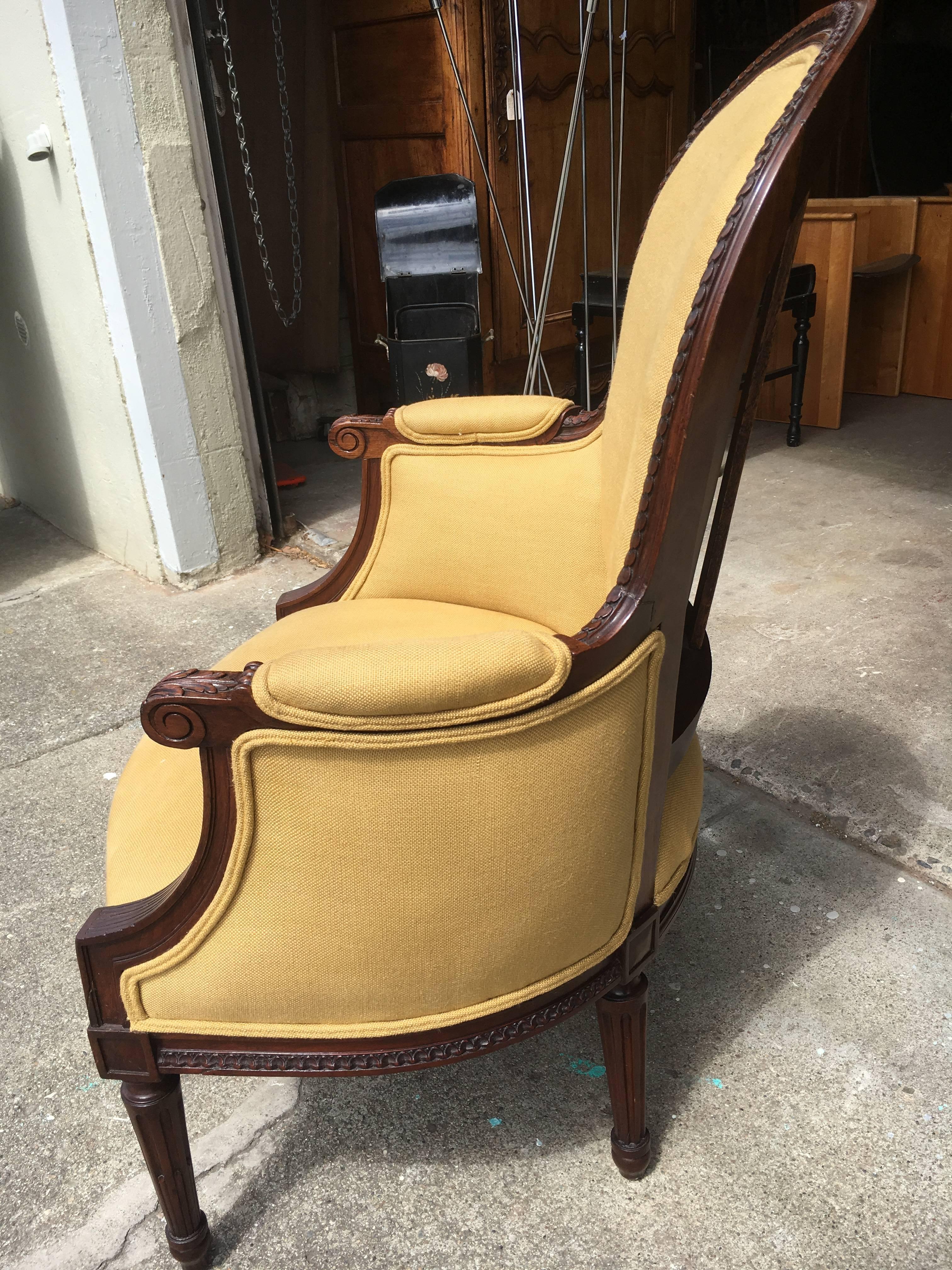 Early 19th Century French Walnut Bergere Chairs 2