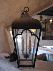 ON SALE Lantern  Reproduction Tudor Laura Lee With Seeded Glass