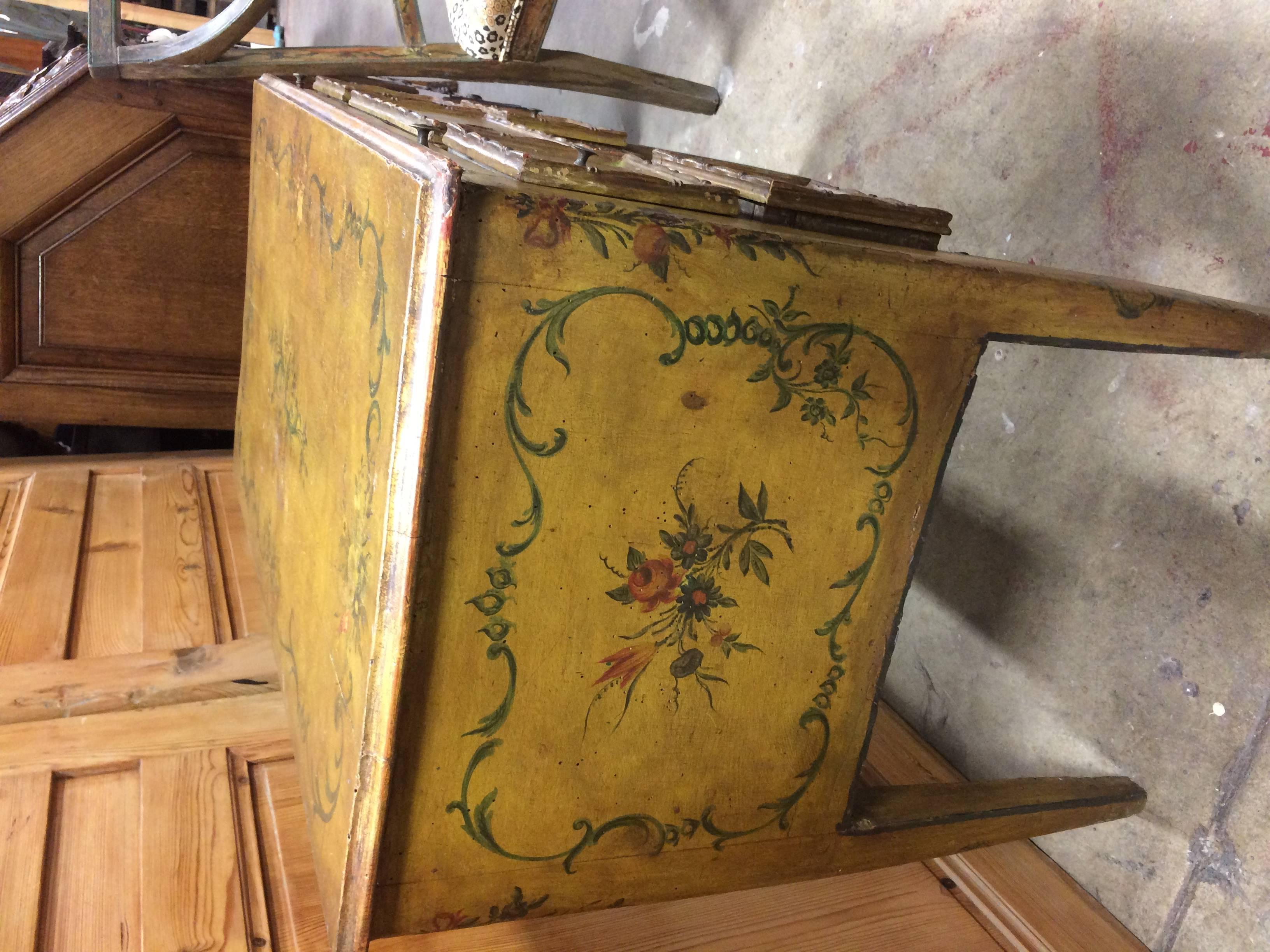 Pine Dressing Table Side Table 18th Century Venetian with Brushing Side