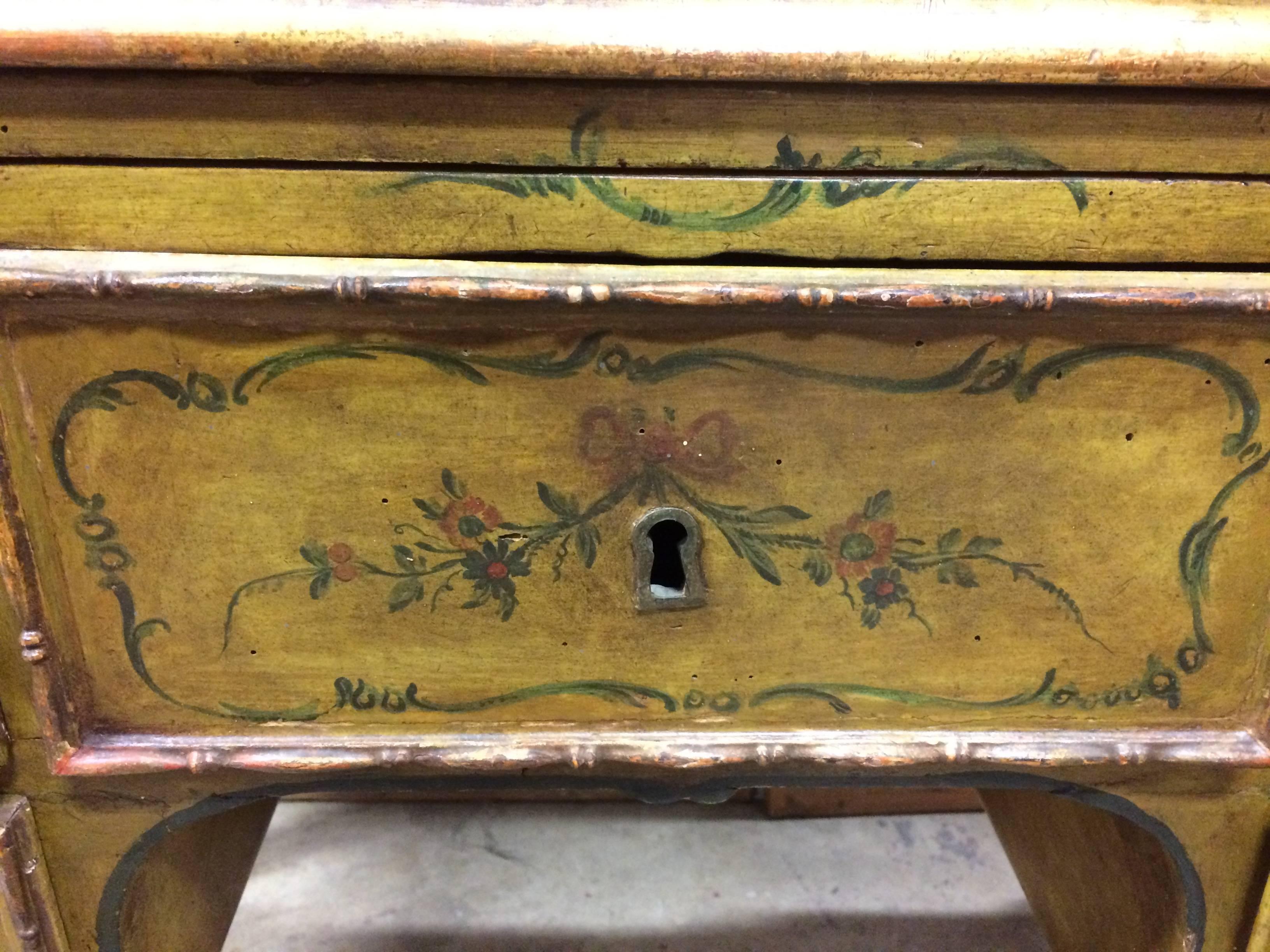 Italian Dressing Table Side Table 18th Century Venetian with Brushing Side