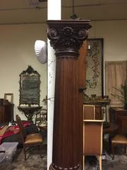 ON SALE  Column Early 19th C  Oak with Ionic Base and Doric Top