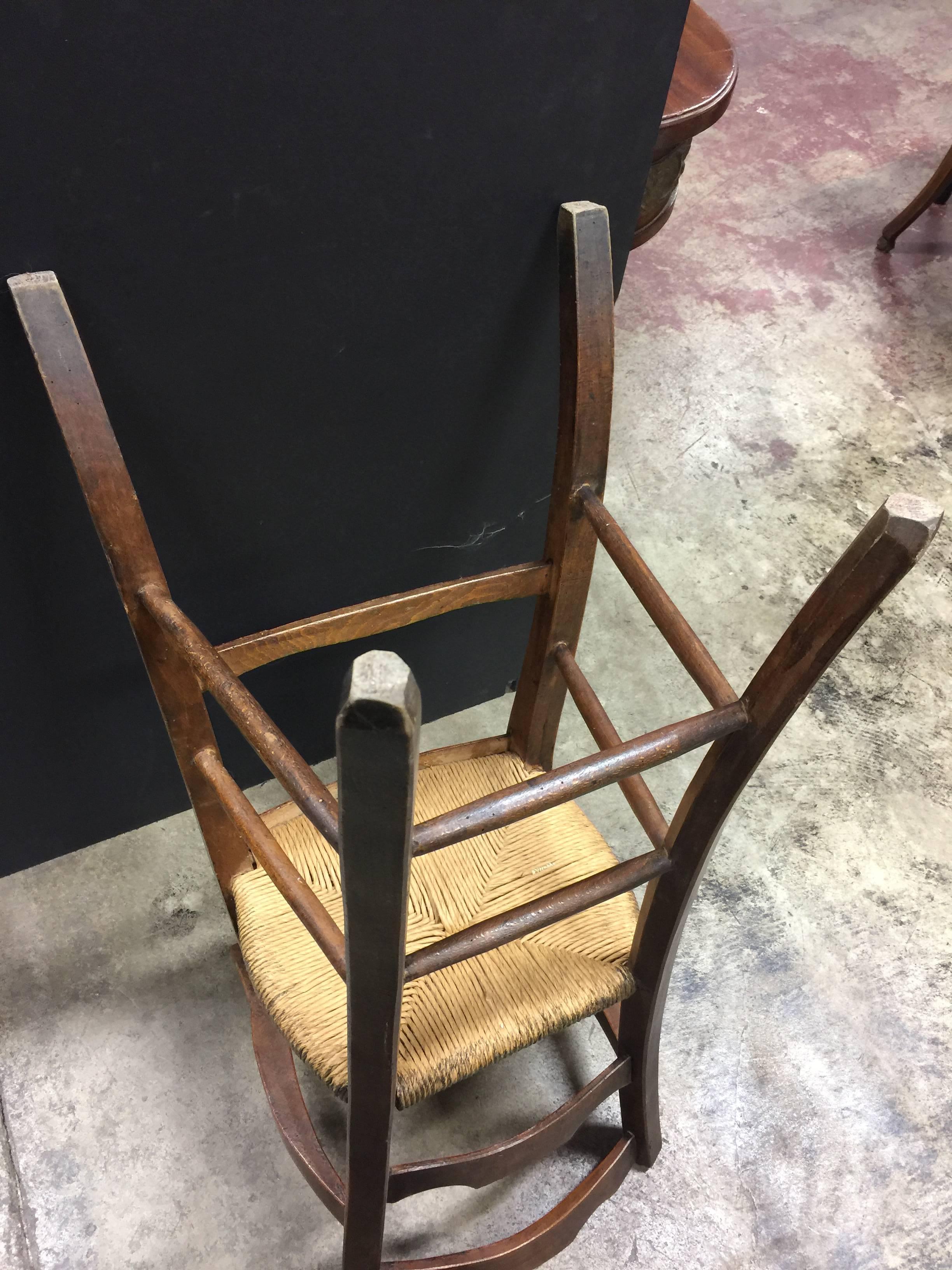 Childs Highchair 19th Century French Fruitwood 1