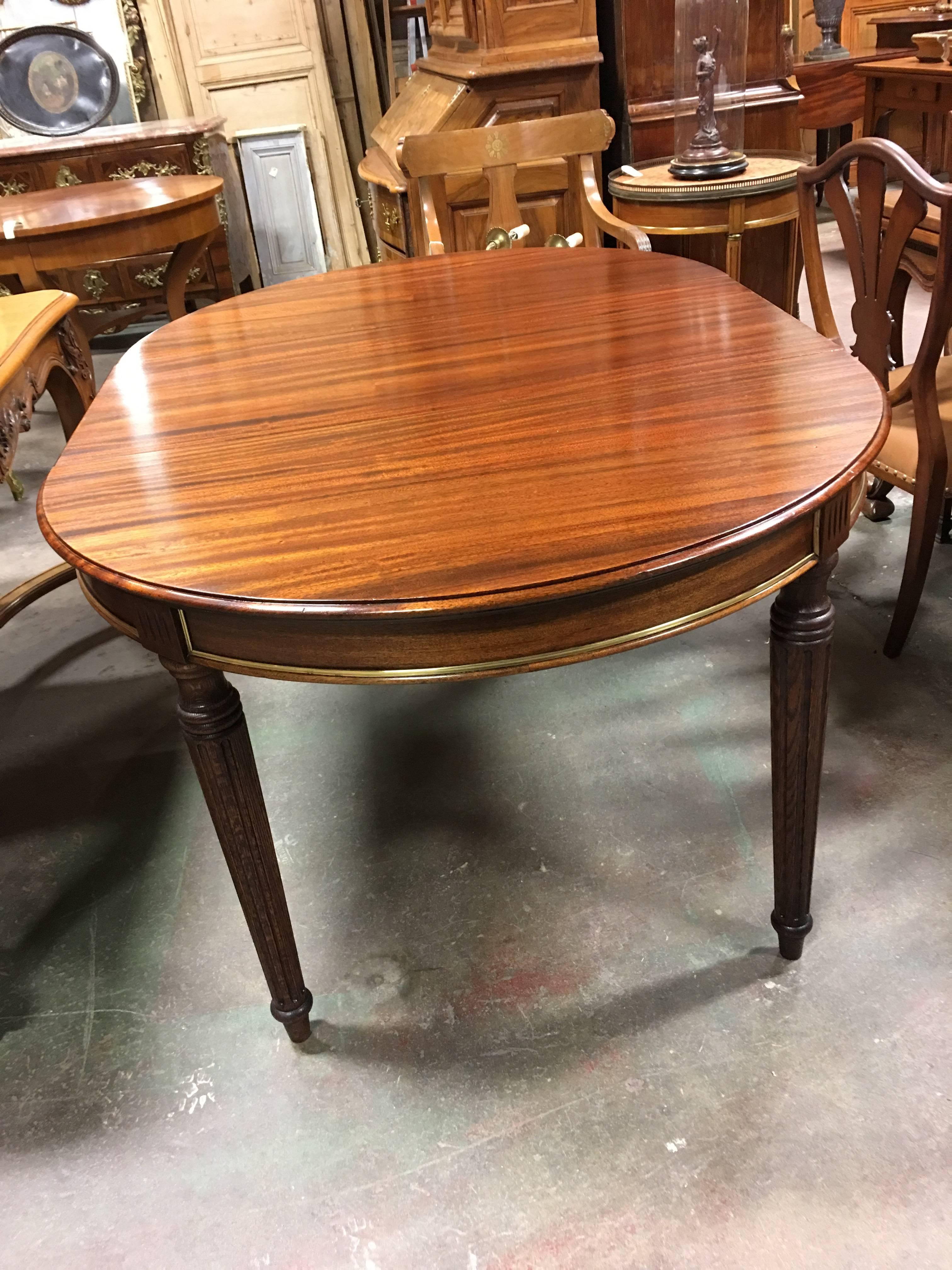 Empire  ON SALE 19th Century Dining Table French Mahogany 43'' x 43'' Extends to 81''  For Sale