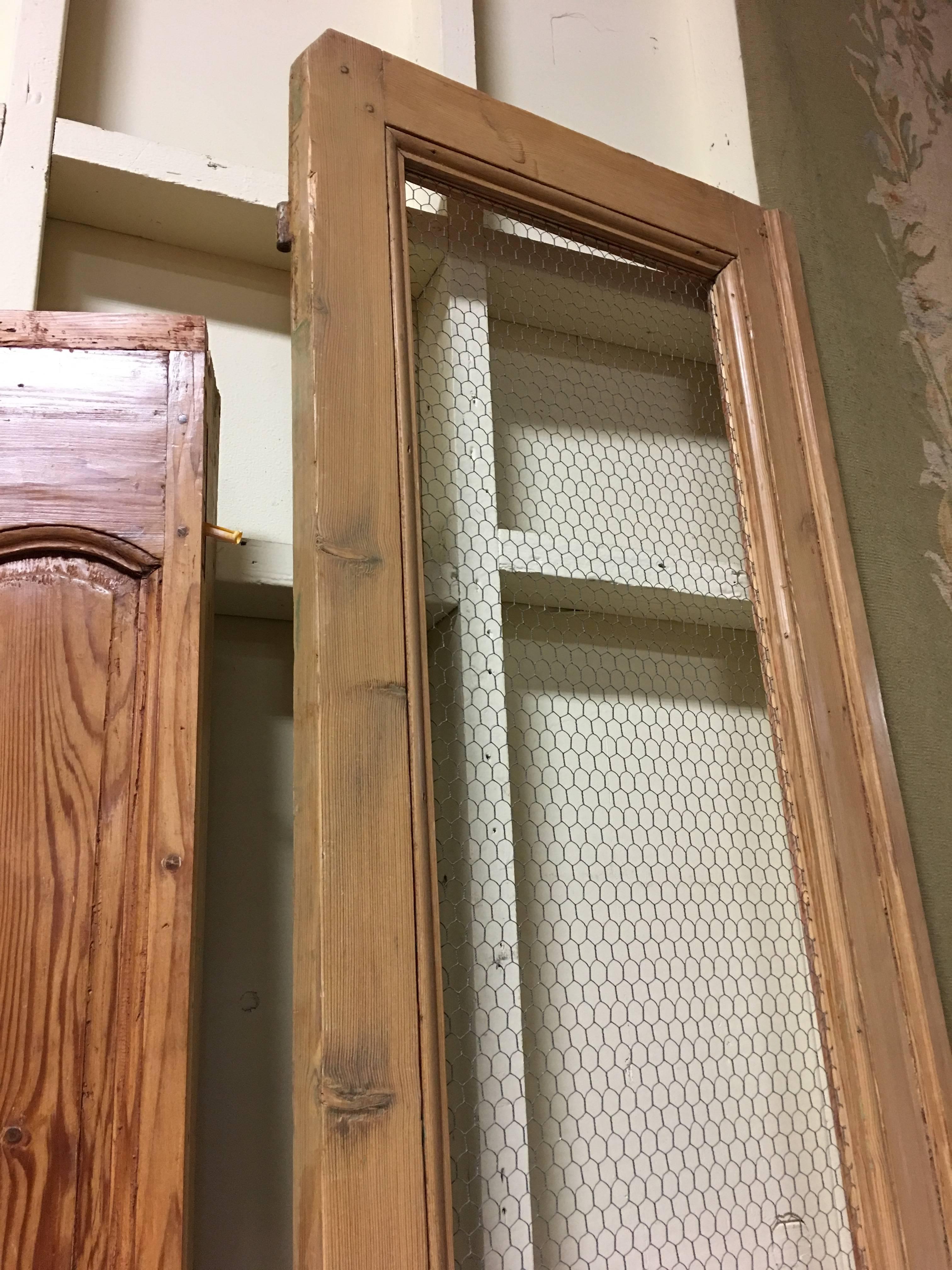 ON SALE Door 19th Century French with Chicken Wire  Insert In Good Condition In San Francisco, CA