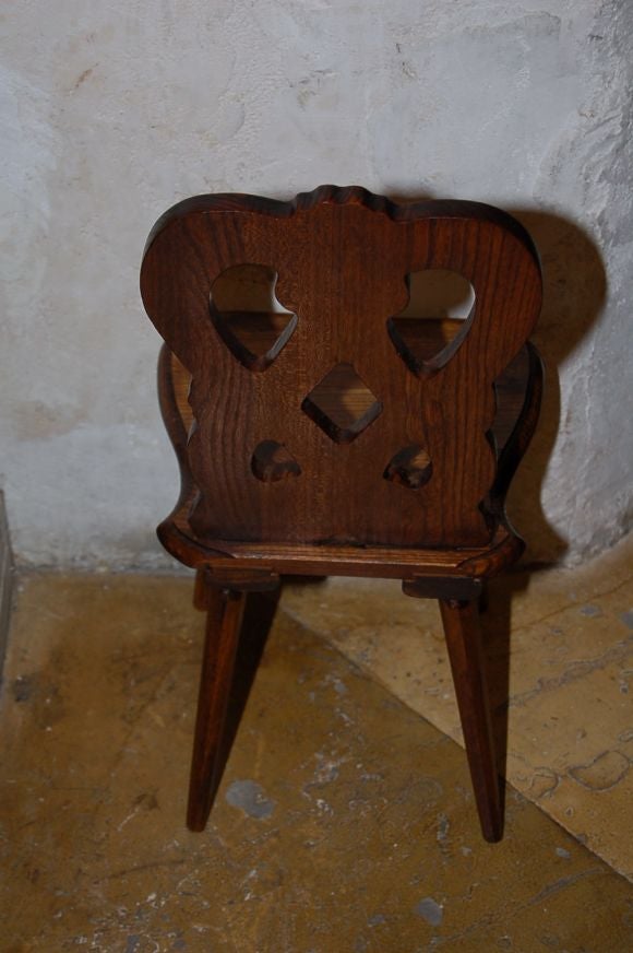 Neoclassical ON SALE Early 1900s Century French Oak Childs Chair