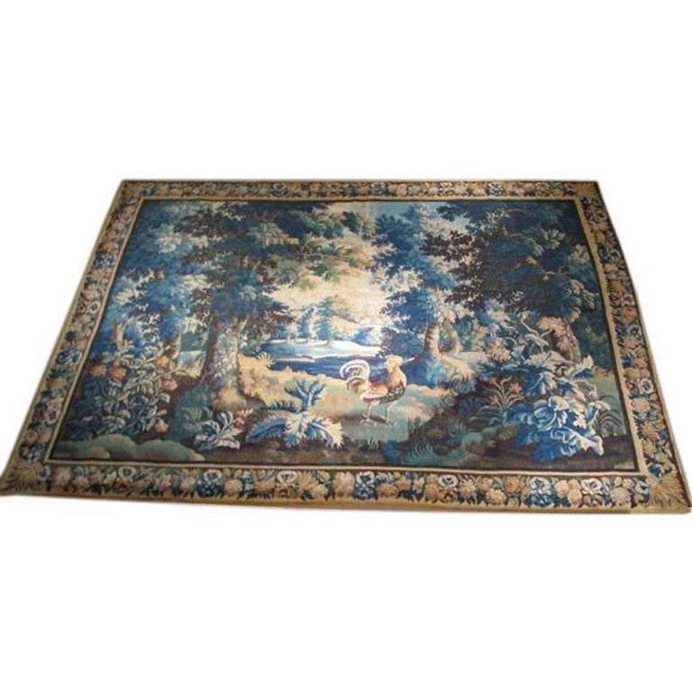 ON SALE  Large  18th Century French Aubusson Tapestry 113''h x 150''w For Sale