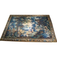 ON SALE  Large  18th Century French Aubusson Tapestry 113''h x 150''w