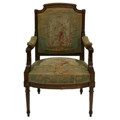 CLOSING SALE 19th Century Parisian French Chair with Beauvais Tapestry