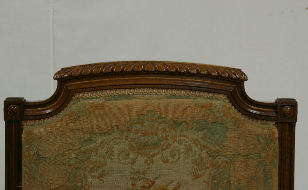 CLOSING SALE 19th Century Parisian French Chair with Beauvais Tapestry For Sale 1