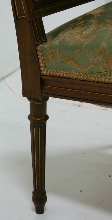 CLOSING SALE 19th Century Parisian French Chair with Beauvais Tapestry For Sale 4