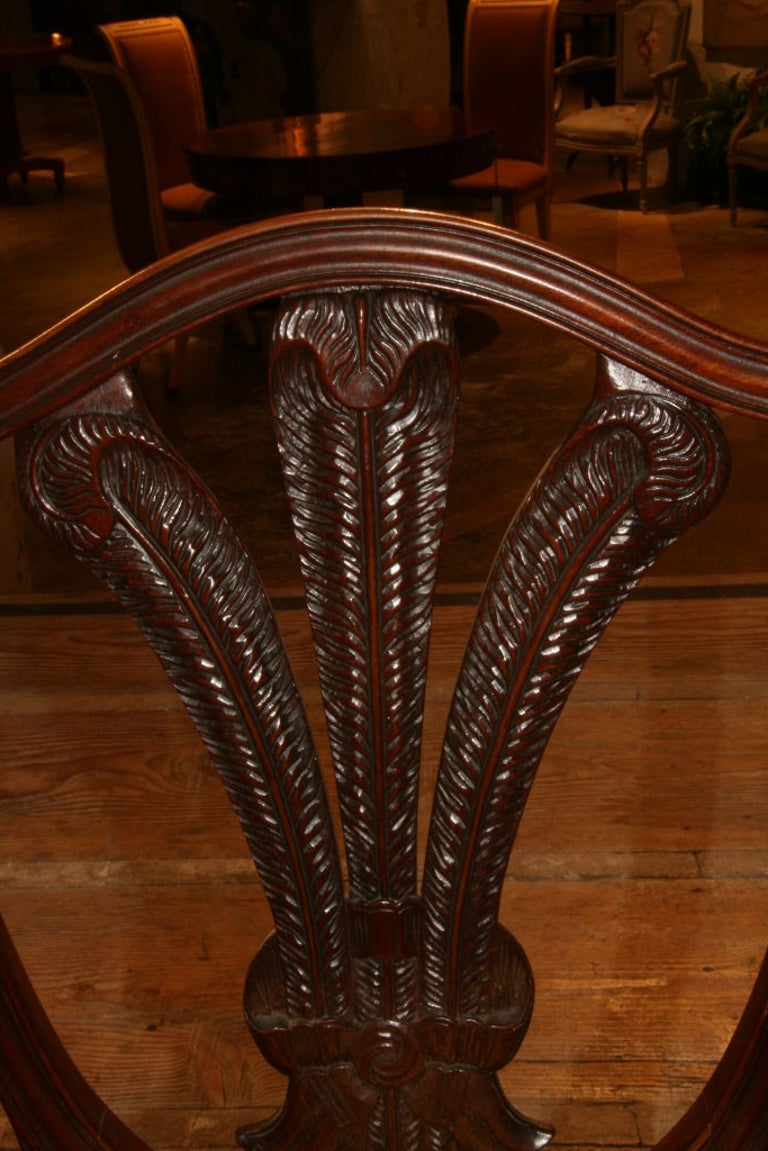 ON SALE  Early 19th Century Set of Six French Chairs, New Upholstery In Excellent Condition For Sale In San Francisco, CA