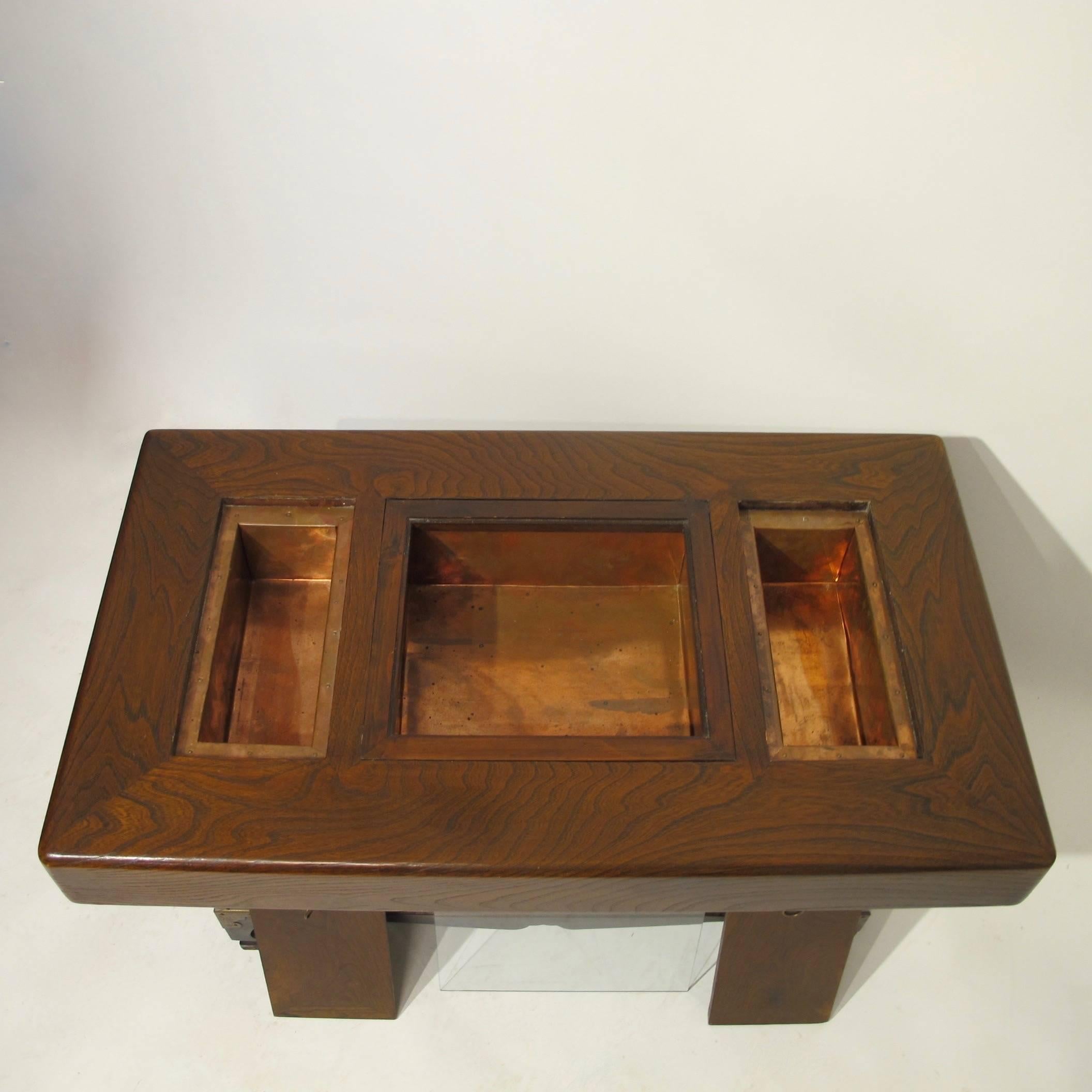 antique japanese hibachi table