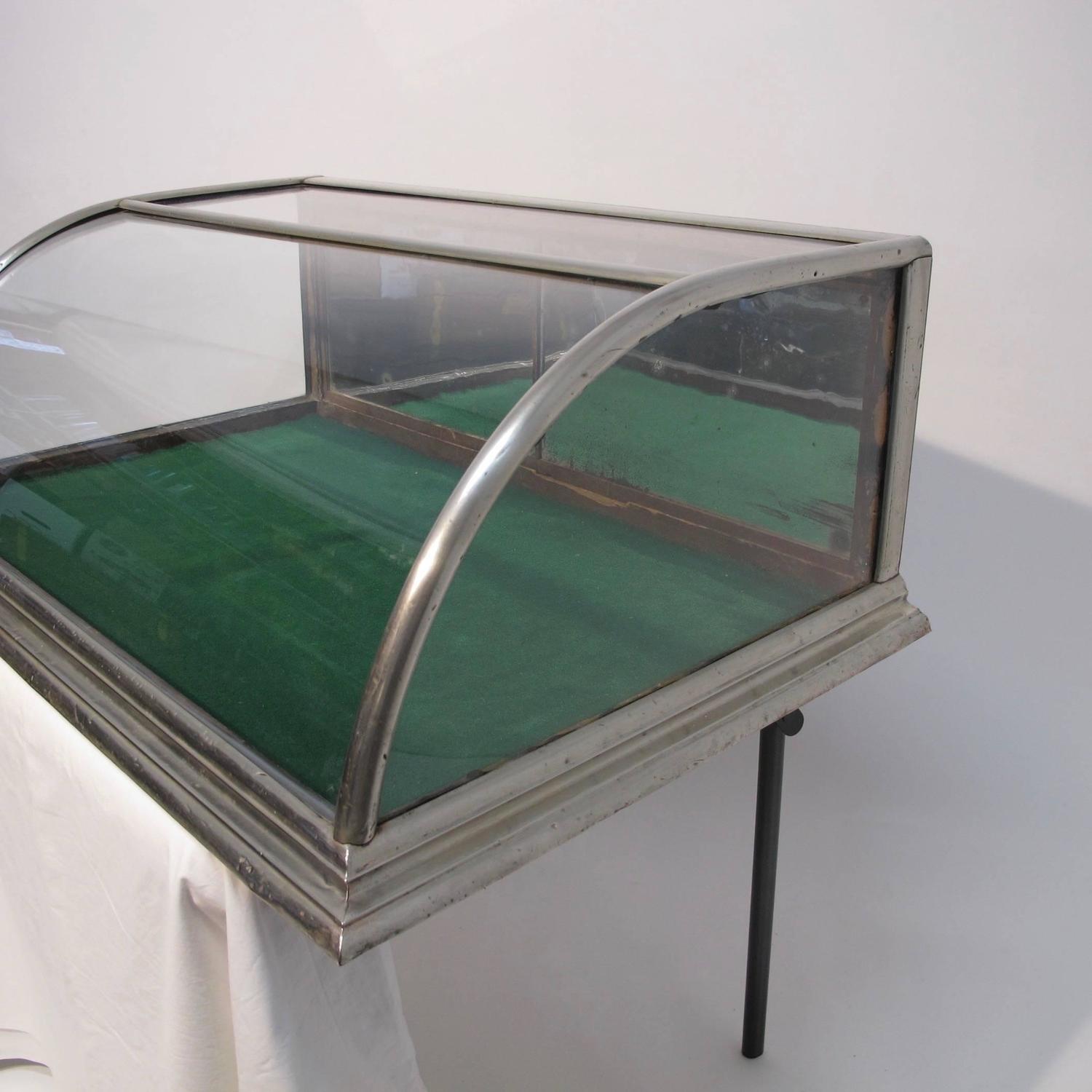Antique NickelPlated Display Case at 1stdibs