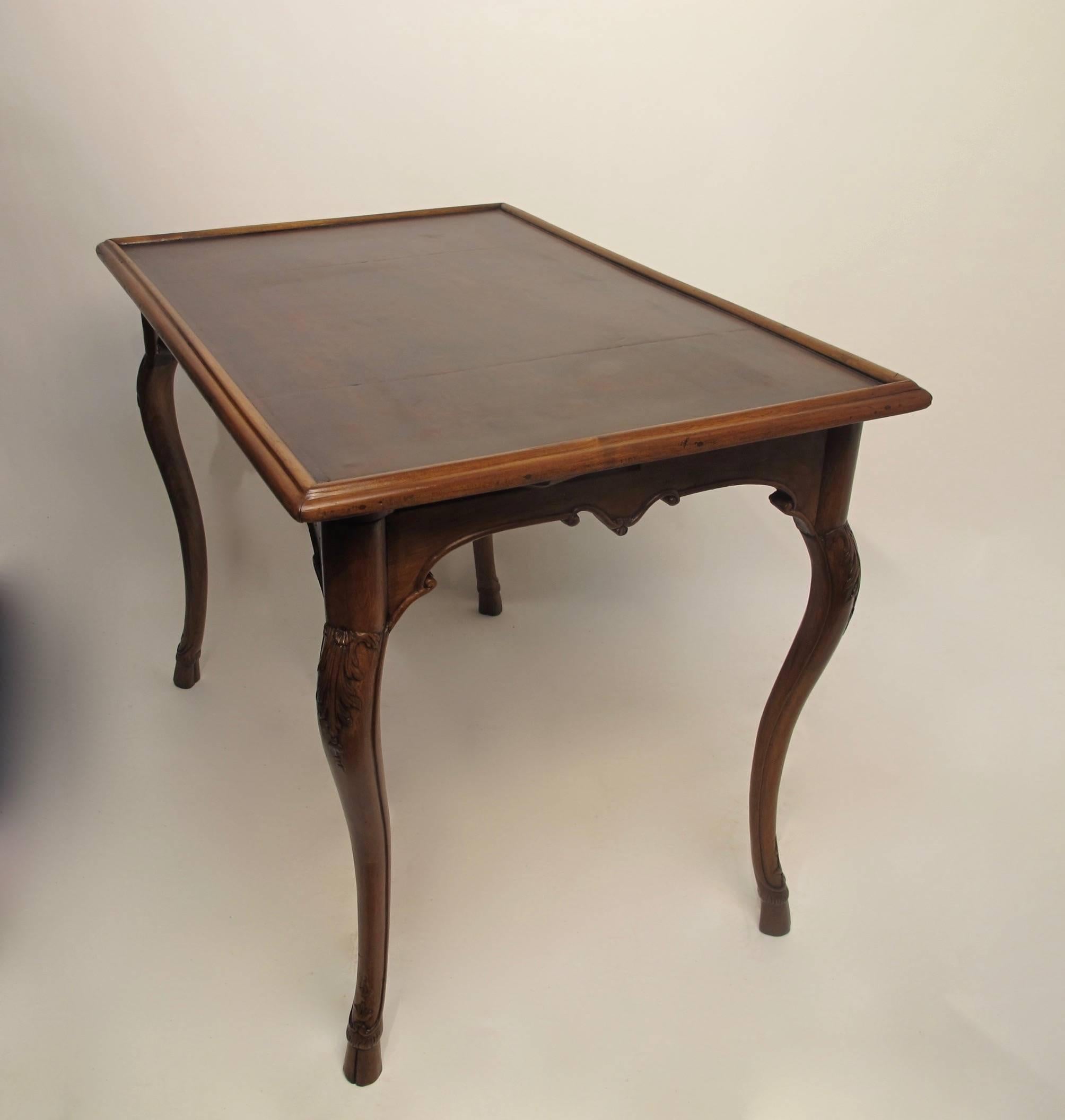 French Walnut Game Table In Excellent Condition In San Francisco, CA