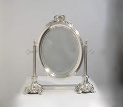 Silver Plate Vanity Mirror
