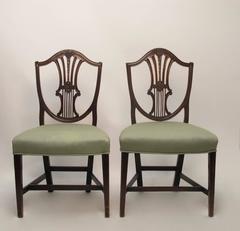 English Sheraton Mahogany Dining Chairs